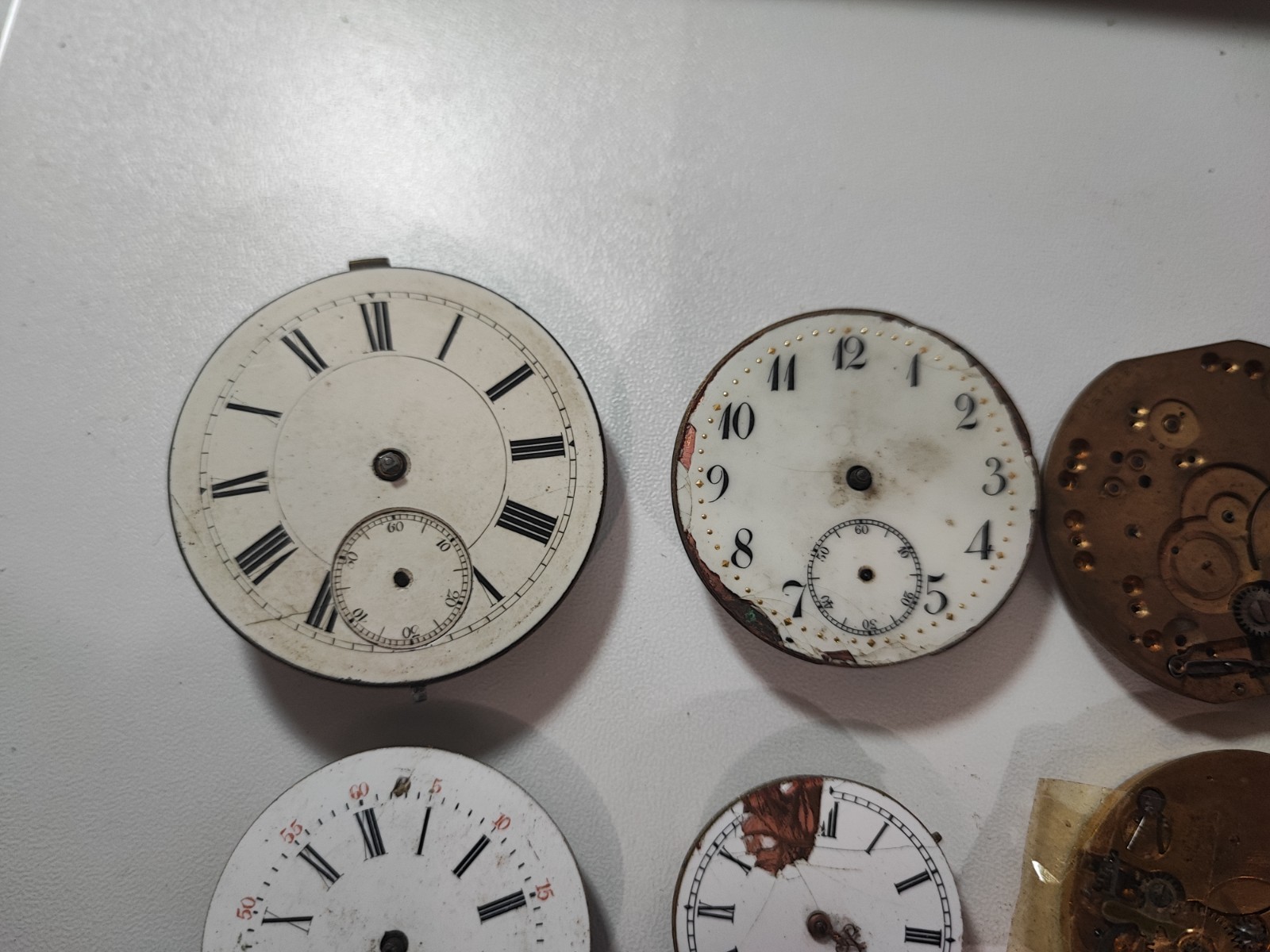 Pocket Watch lot – Watch movement – main plate platina for parts and spares