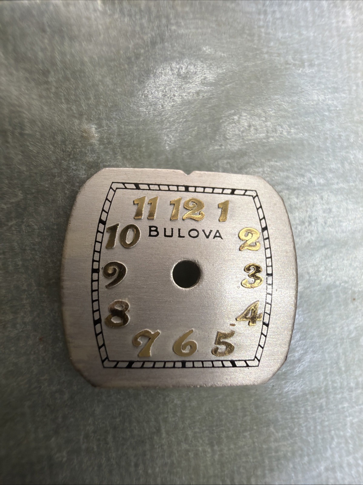 Vintage Bulova Watch Dial Face Plate Only New Other Square Oblong Small