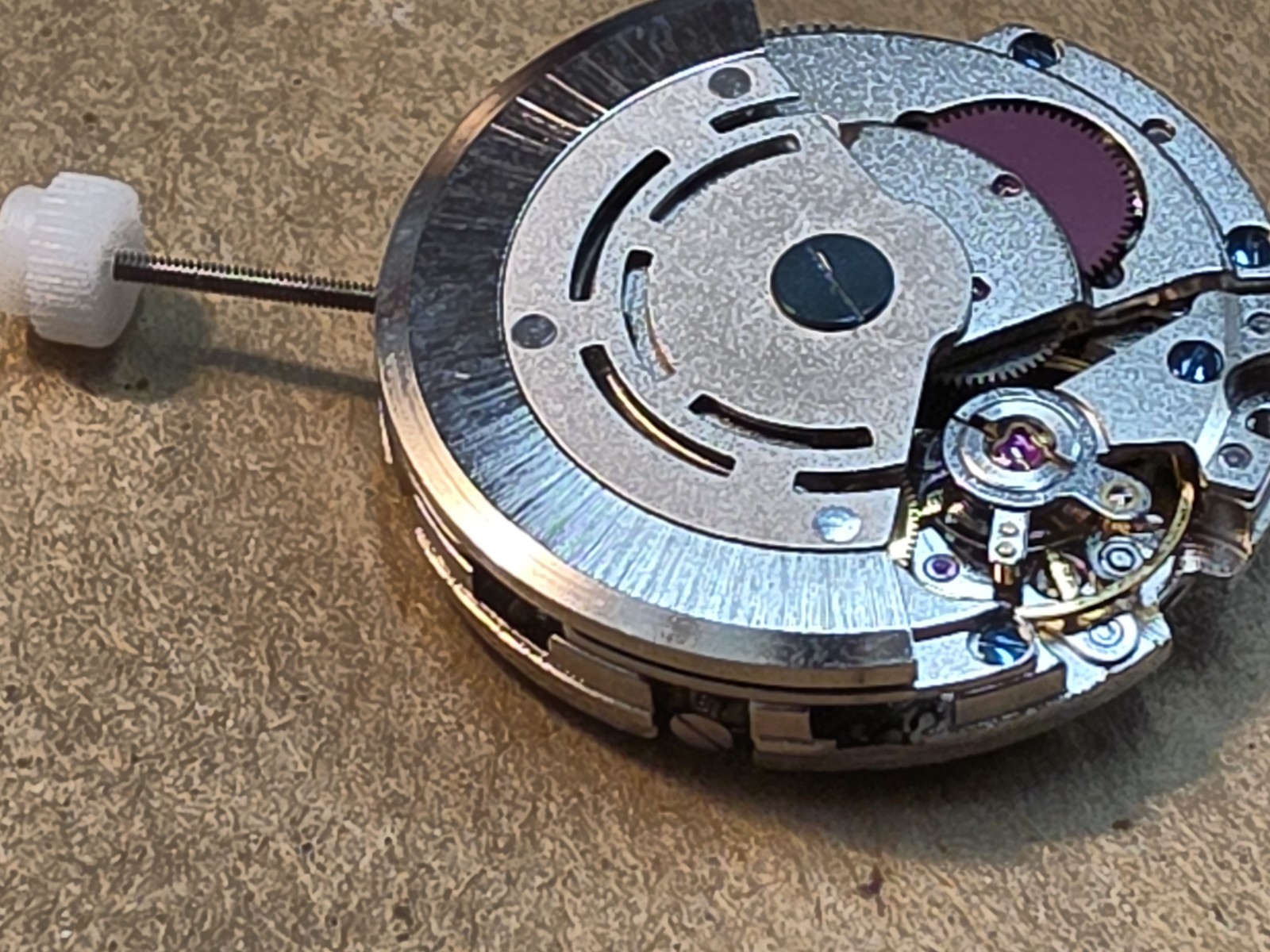 NOS Date GMT Automatic Watch Movement With 30.5mm Dial & 4 Hands