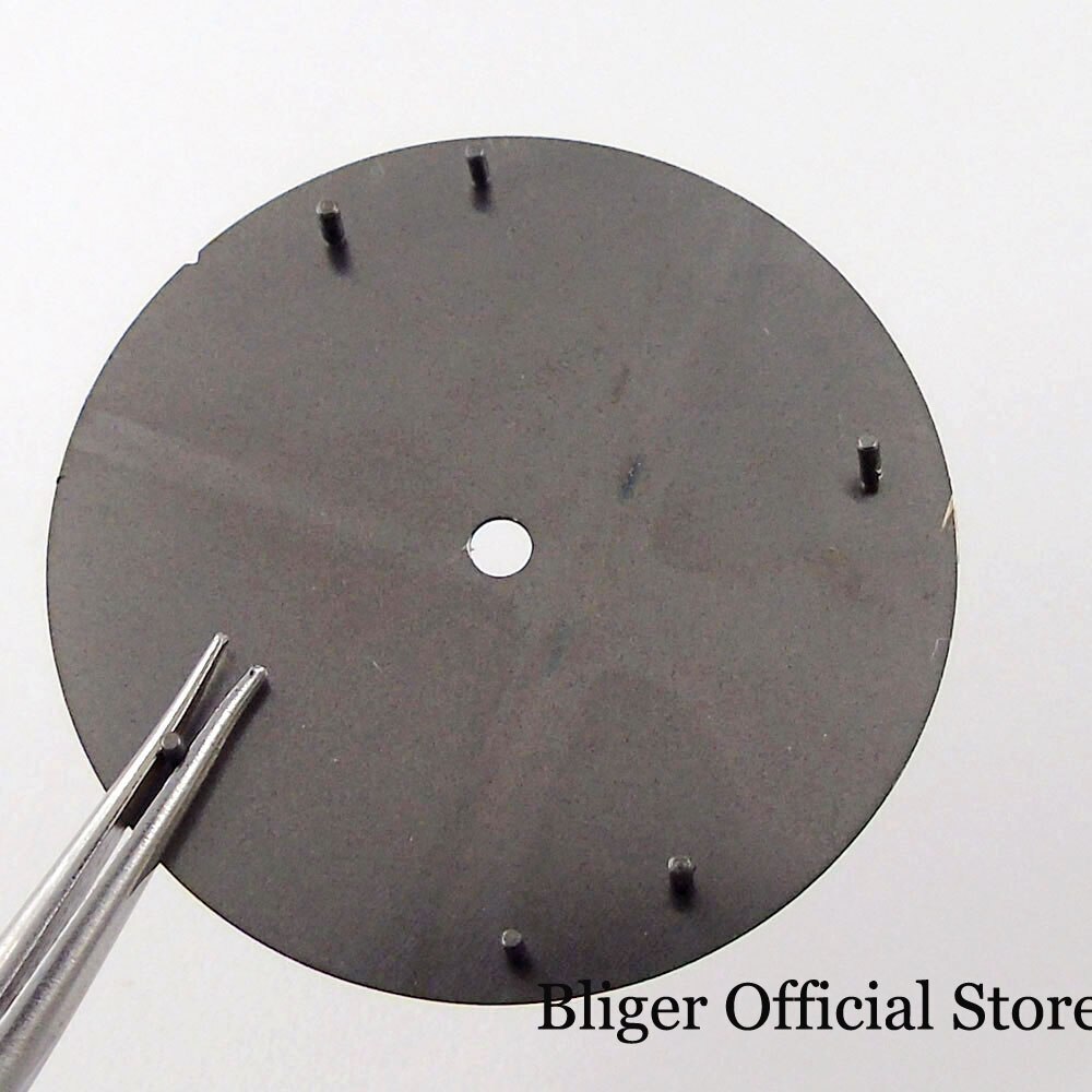 Nologo Black Vintage 29mm Yellow Marks Watch Dial fit NH35A NH36A ETA2824 PT5000
