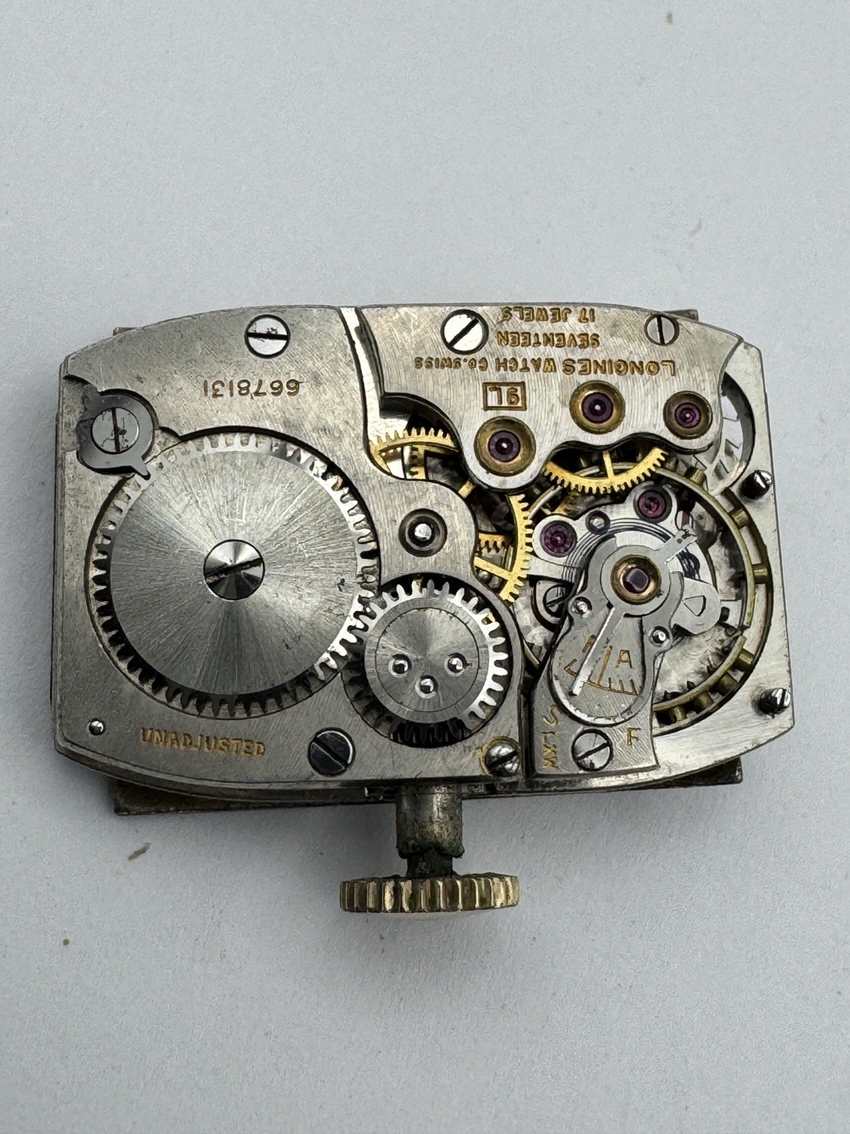 Vintage Longines Cal 9L Mens Wristwatch Movement – Runs