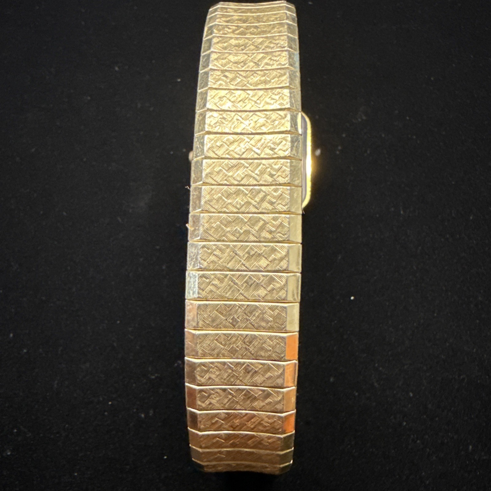 Men’s JAZ Paris France Rectangle Date Watch With Speidel Bracelet Running