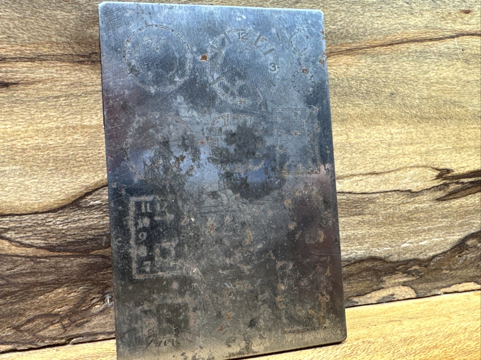Vintage Multi Dial Printing Plate Elgin Illinois Hamilton T940