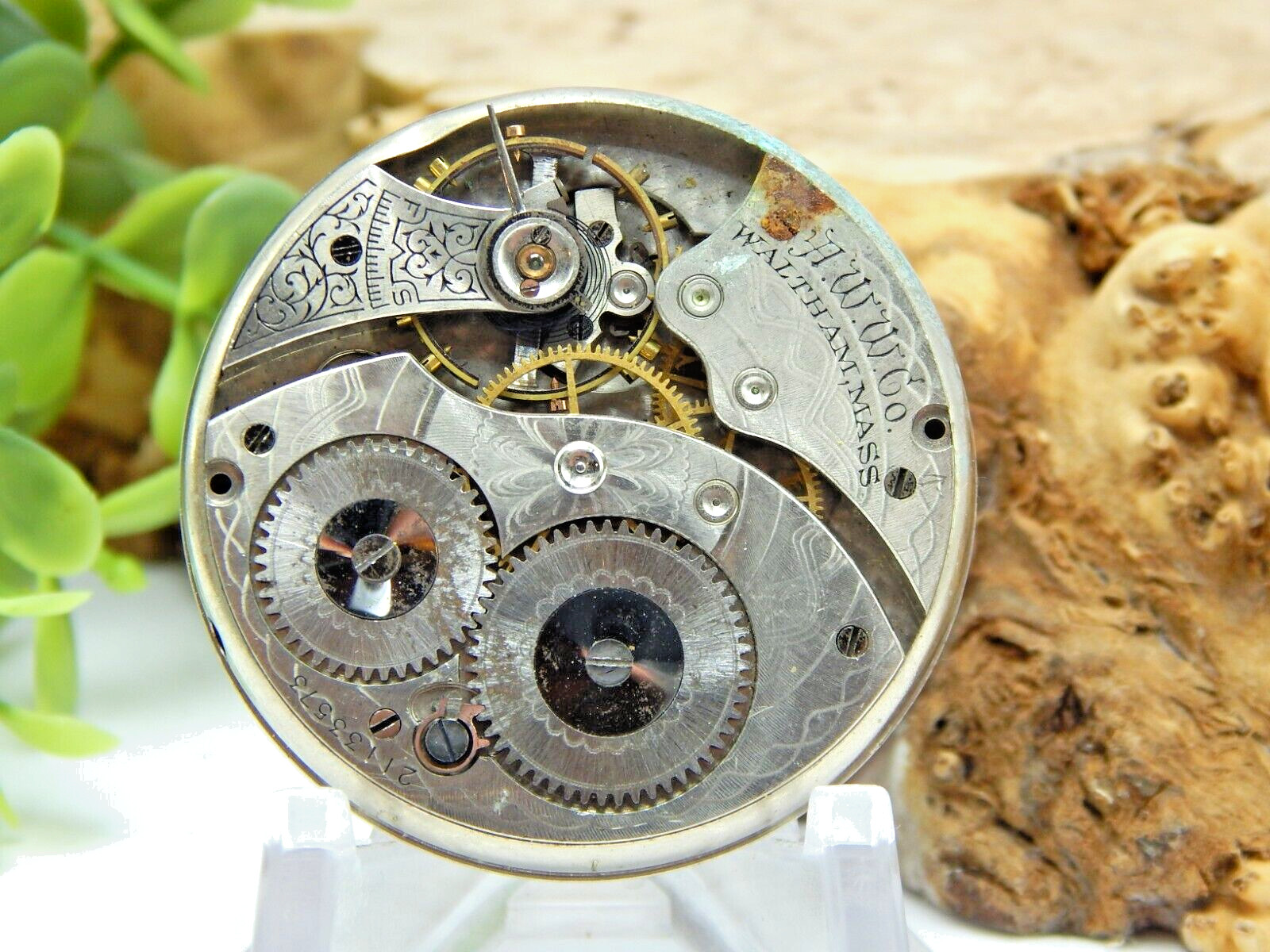 Antique Pocket watch movement Waltham Grade 210 M 1894 12S 7J OF circa 1917 WWI