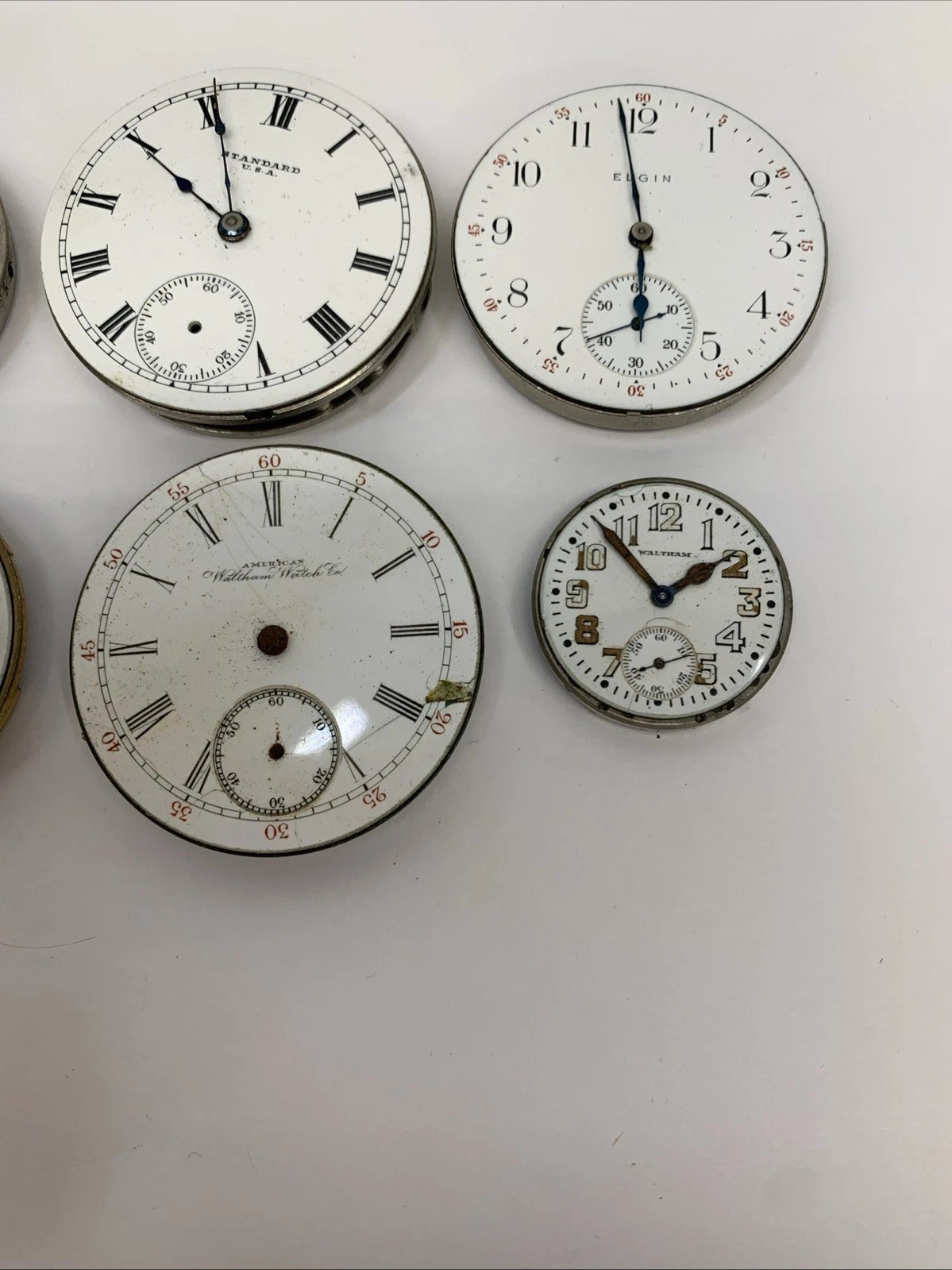 PARTS AS IS Watch Lot Pocket Watches Movements Waltham Elgin Lord