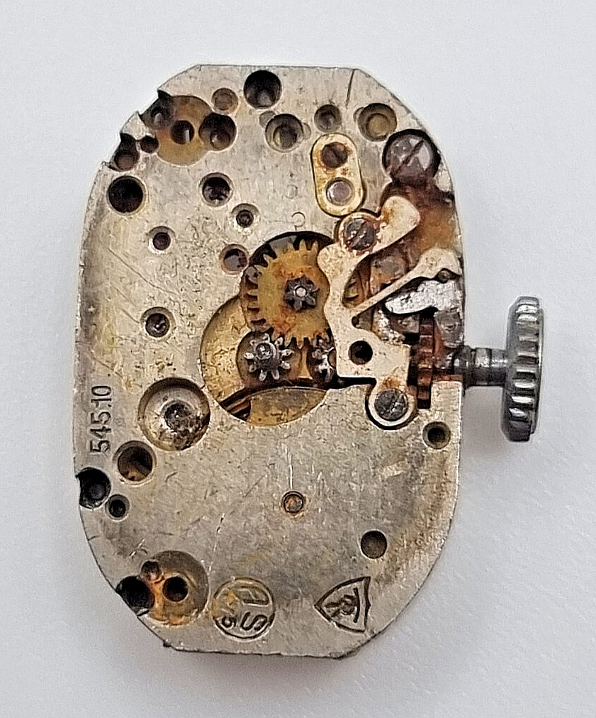 AS 475 54510 Manual Wind Watch Movement 16 Jewels Swiss Made Untested Repair