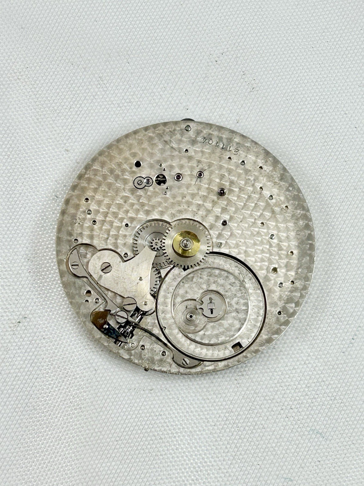 VERY RARE 39MM TOUCHON 17 JEWEL NICKEL 2.5MM TH. POCKET WATCH MOVEMENT, RUNNING!