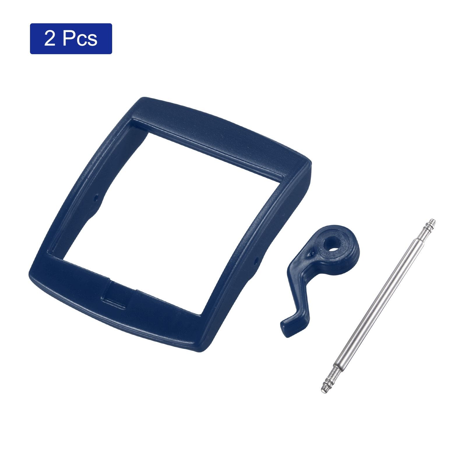 Watch Strap Clasp Plastic Buckle for 20mm Width Watch Bands Dark Blue 2 Pcs