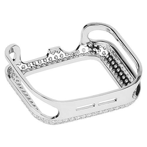 Bling Rhinestone Case Bezel Cover for Apple Watch 42mm 46mm Silver