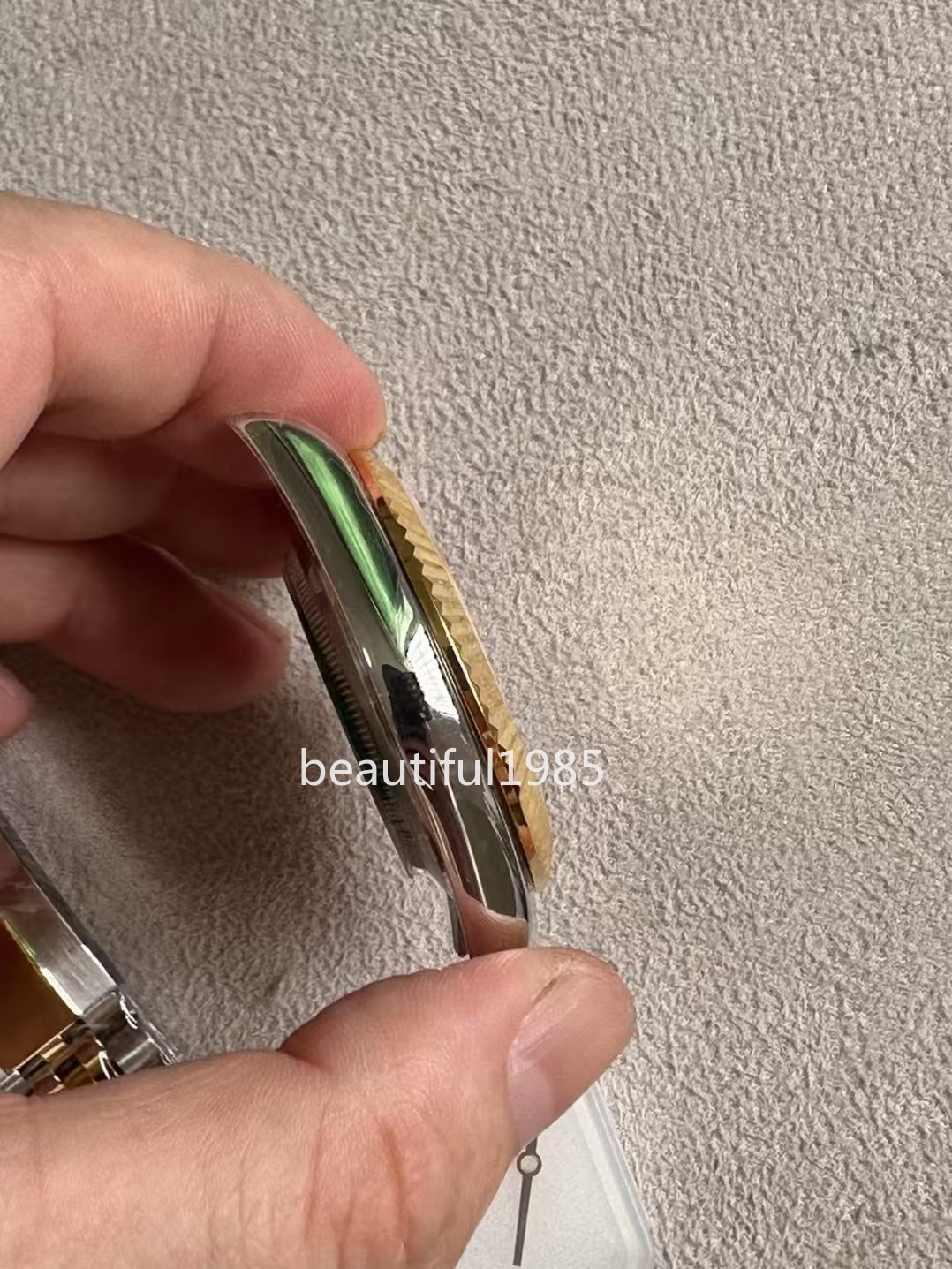 DIY Watch Part Kit for Datejust 2824 41mm Two tone Case+Dial+Hands+Steel Strap