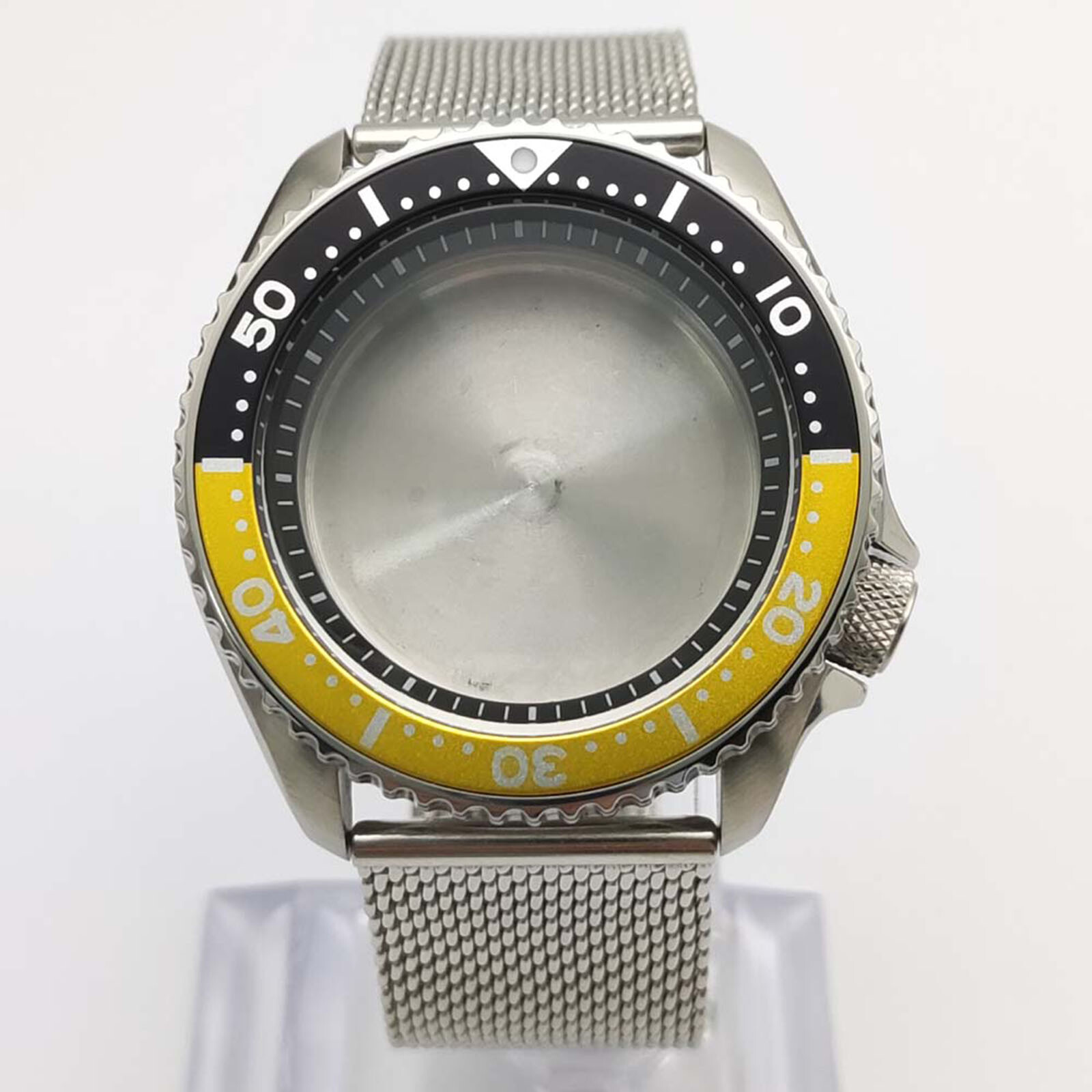 Stainless Steel Watch Case + Watch Strap Men’s Watch Case for NH35/NH36 Movement
