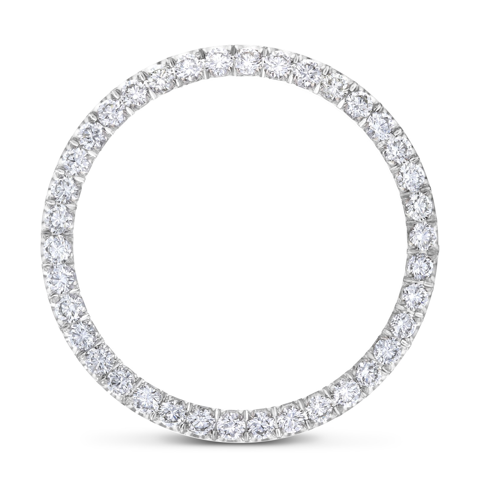 18K WHITE 3CT U-SHAPE PRONG DIAMOND BEZEL FOR ROLEX DATEJUST, PRESIDENT 36MM
