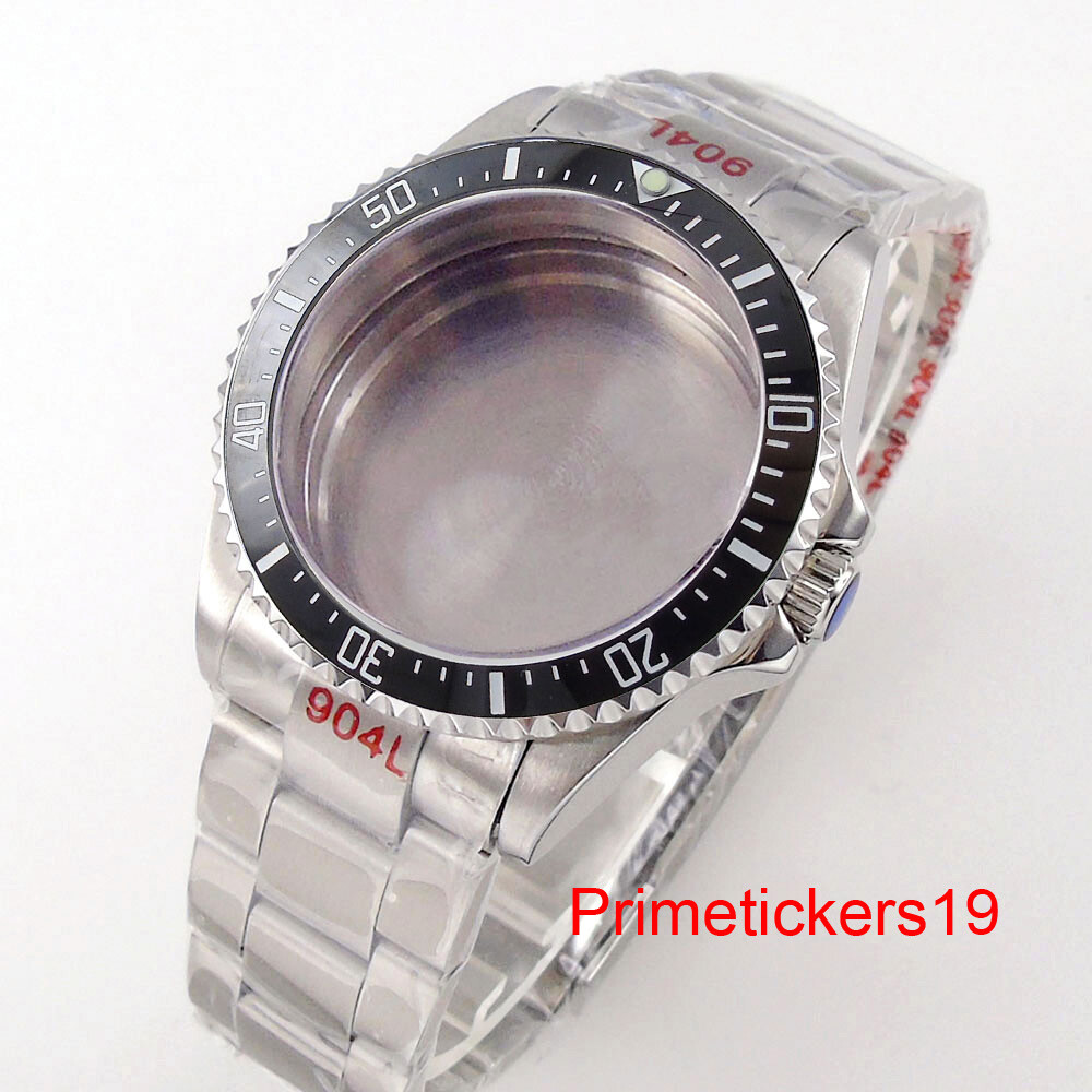 38mm/40mm Steel Watch Case Sapphire Rotating Bezel Fit NH35 NH36 ETA2824 PT5000
