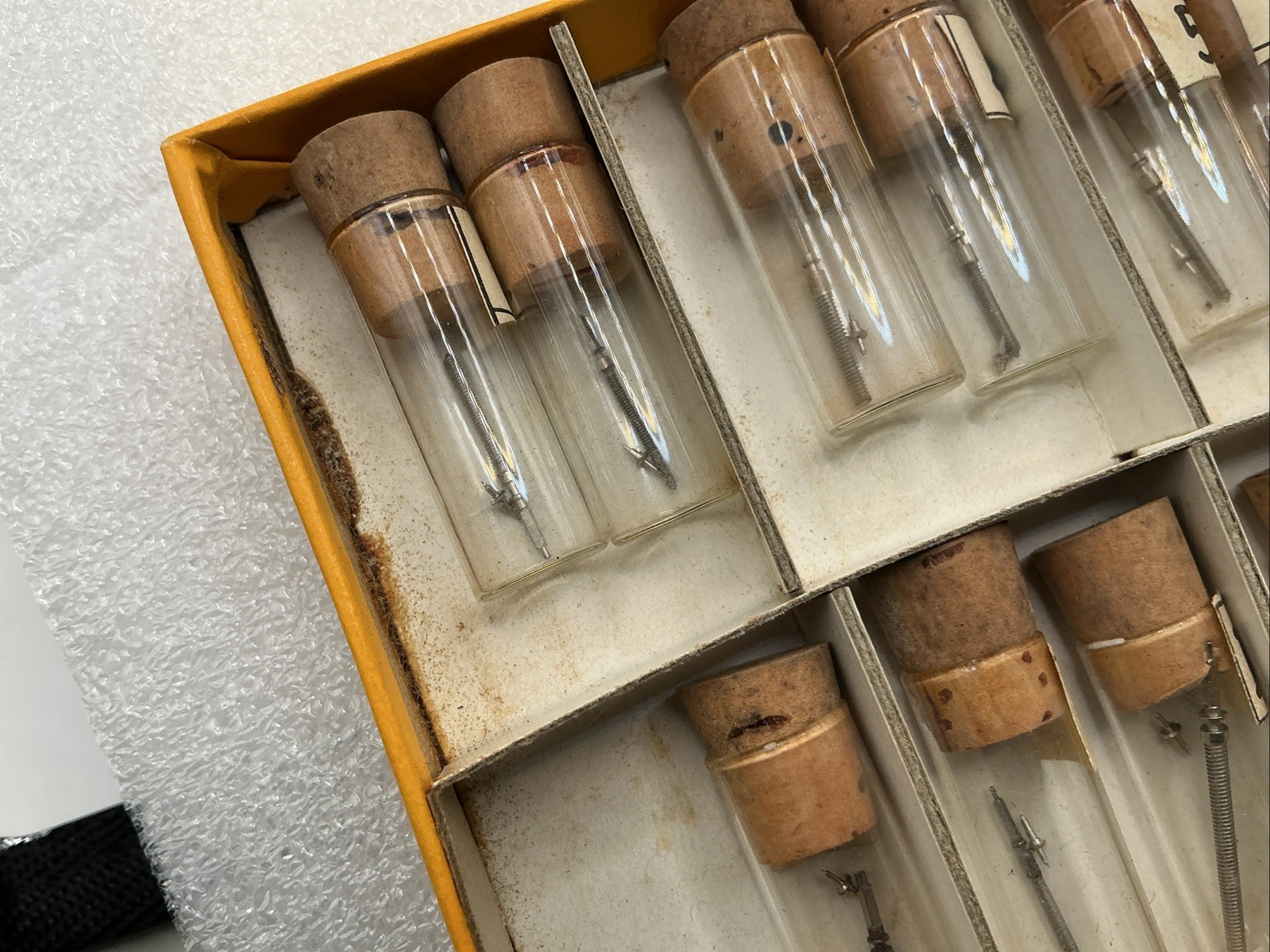 Vintage Swiss Chronograph Staff And Stems Kit Scarce Parts See Pics