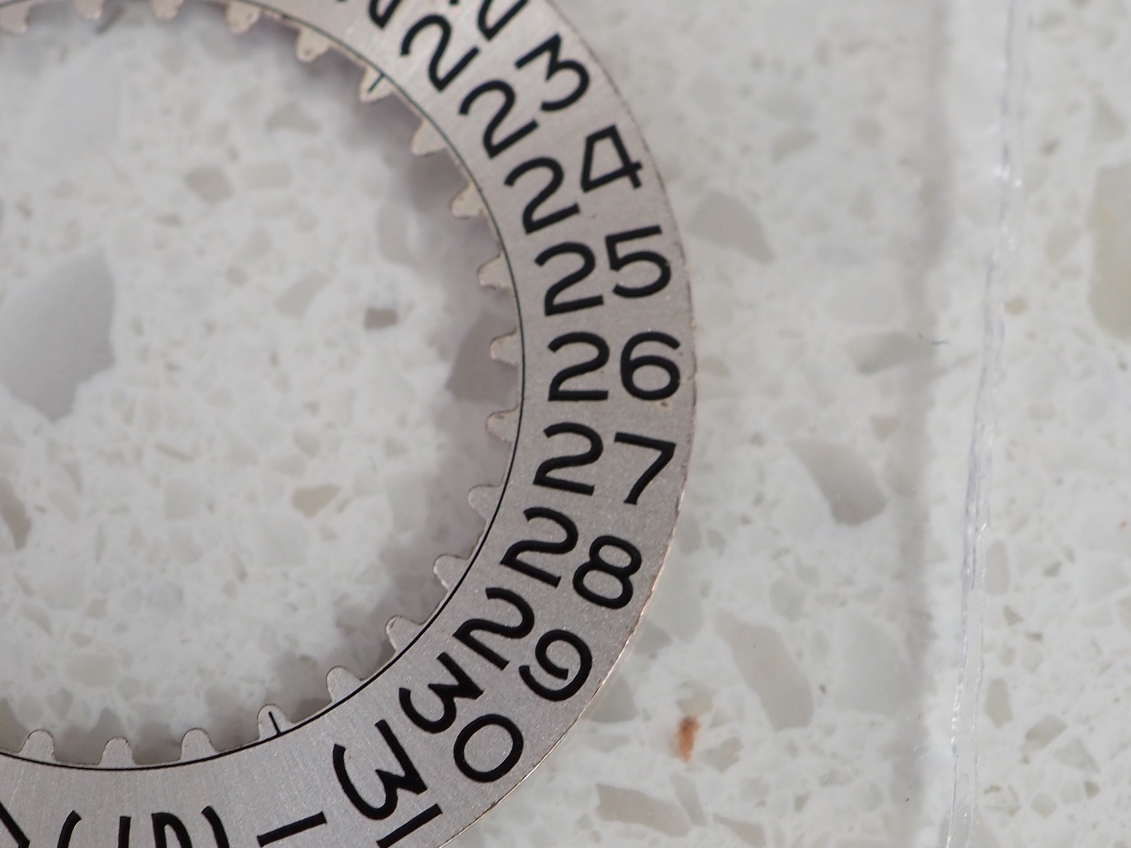 Genuine Rolex Silver Date Disc/Wheel Open 6/9 Flat 3 fits Submariner 1680 c.1575