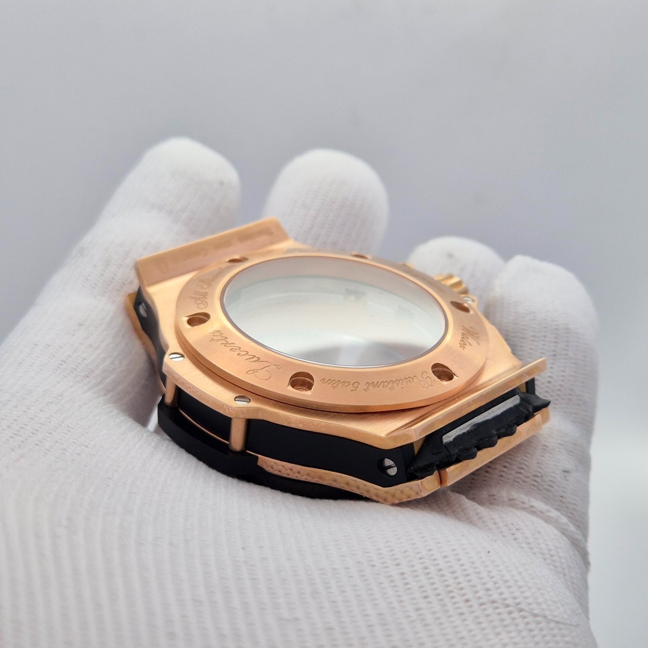 7750 Chronograph watch case 43mm rosegold pvd