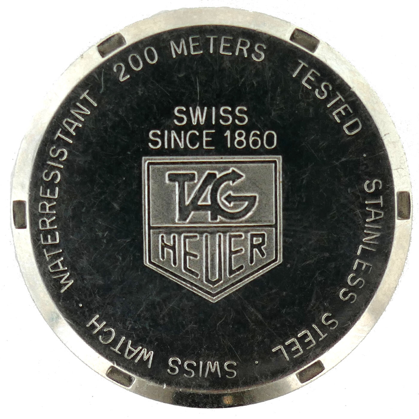 TAG HEUER STAINLESS STEEL MENS WATCH CASE BACK COVER NO MODEL # – PARTS/REPAIRS