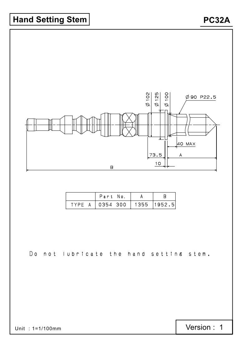 23.7mm 32,768 Hz Frequency Date At 3 Quartz Watch Movement PC32A w/ Winding Stem