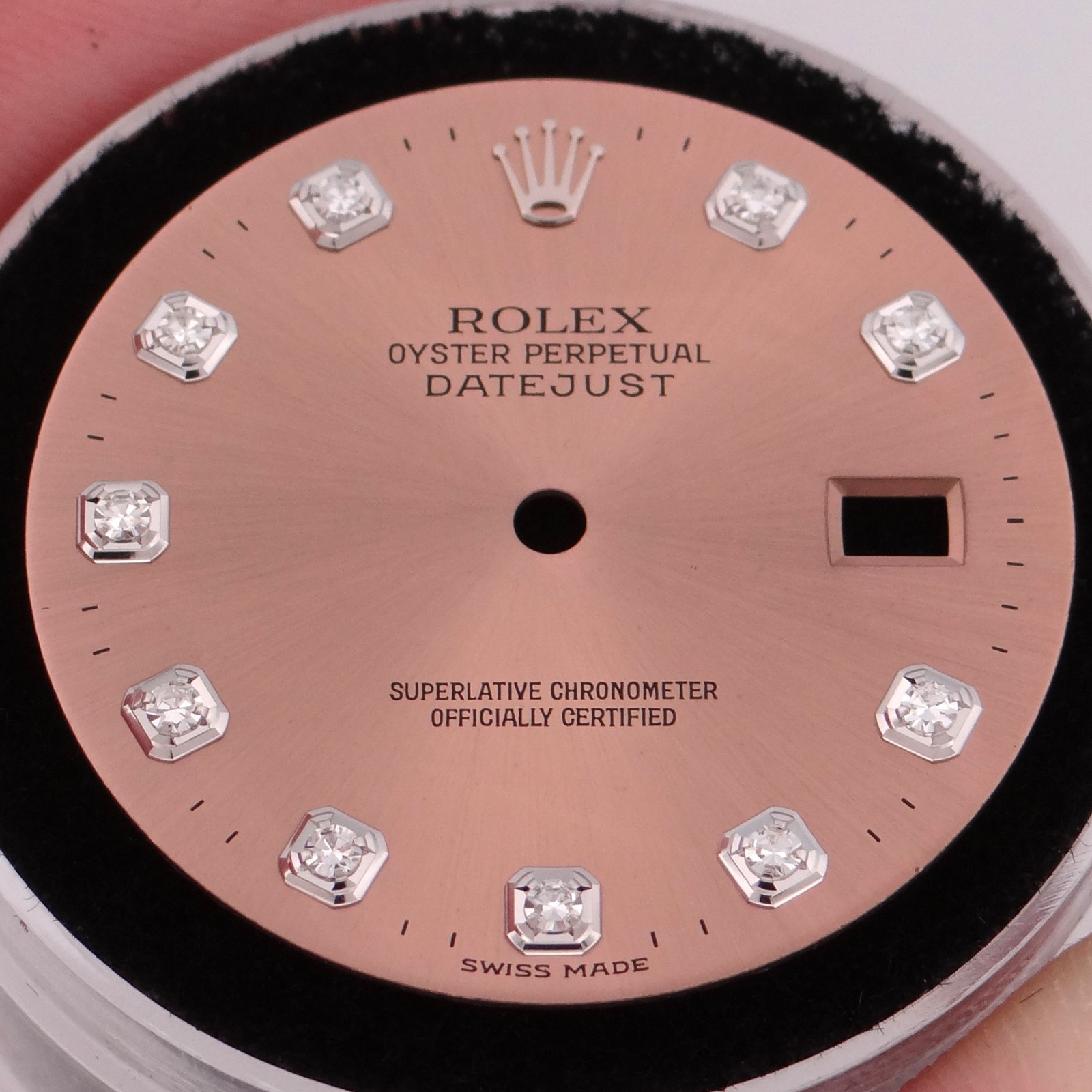 Rolex 36mm Datejust Original Salmon Diamond Dial Only 116234 116200