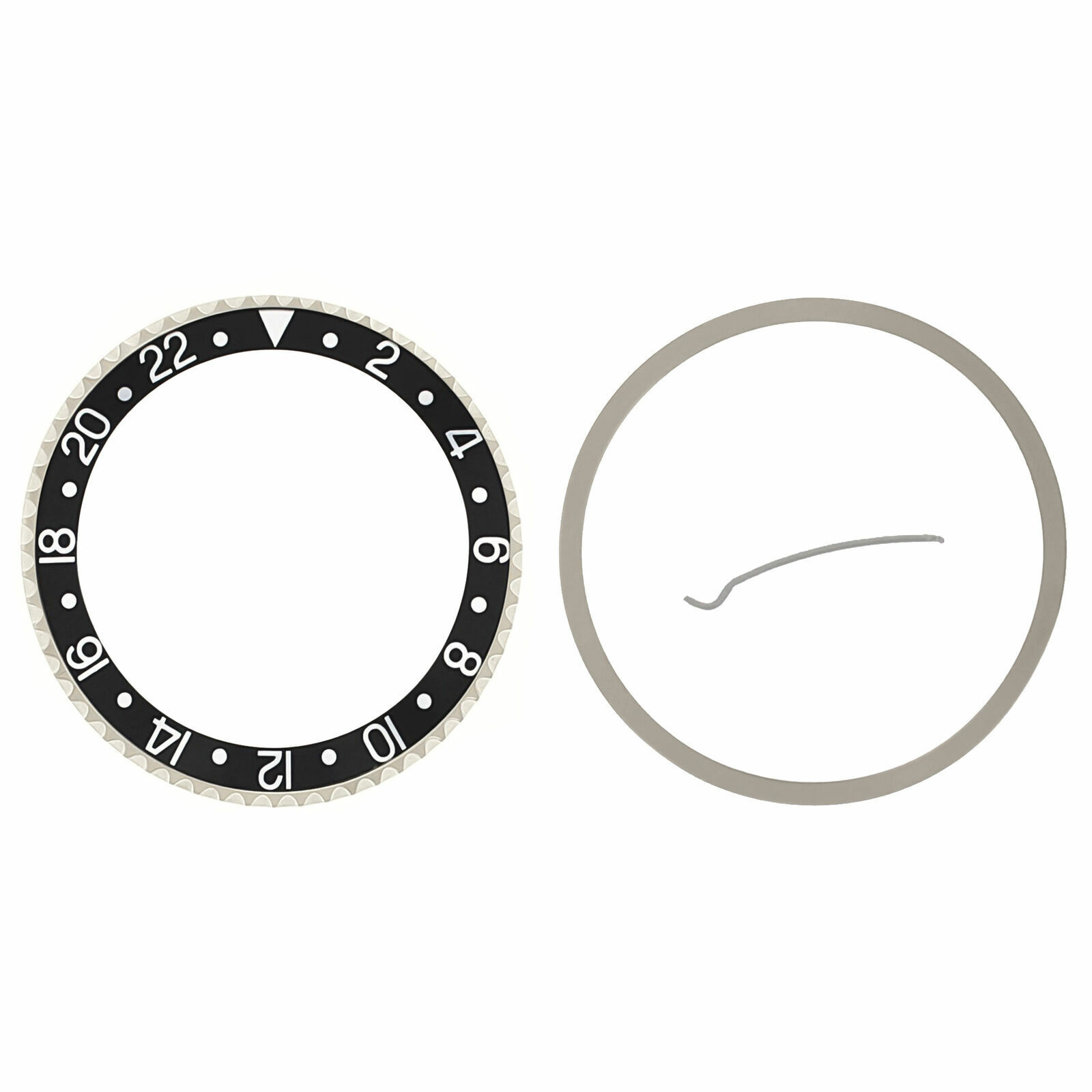 Rotating Bezel & Insert For Rolex GMT 16700, 16710, 16760 Sapphire Model Black
