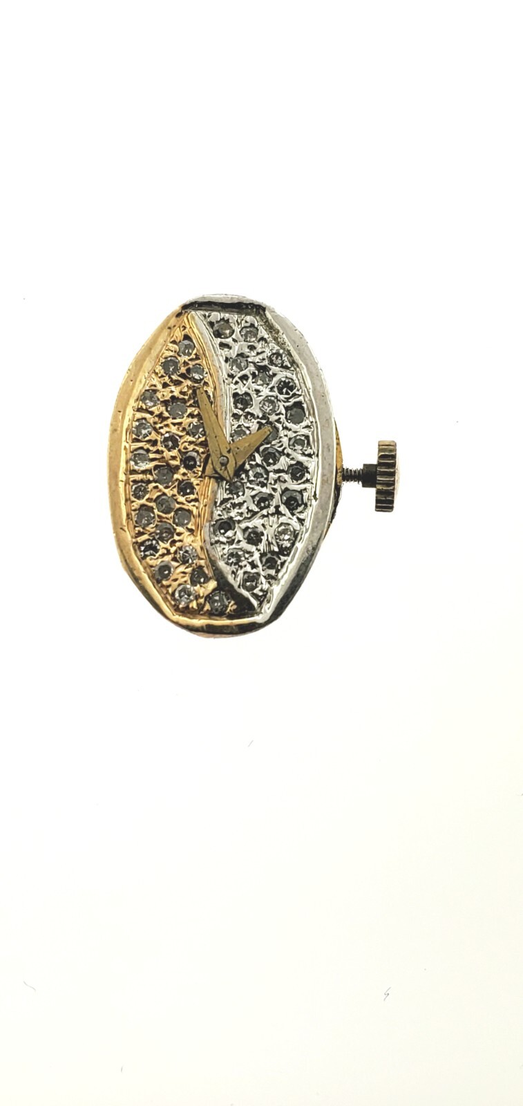 Generic Diamond Dial Watch Movement Only Quartz 21 x 12mm_Working