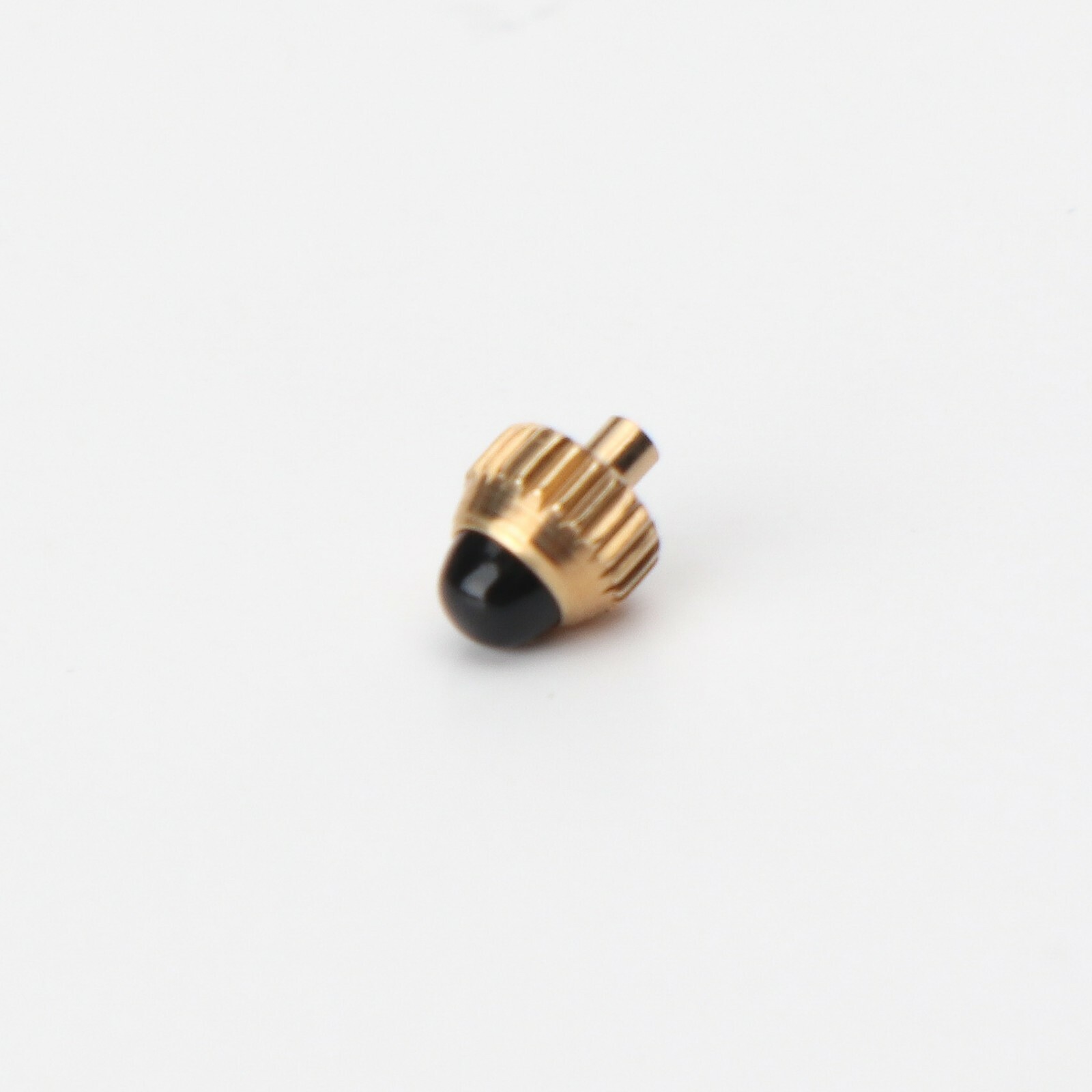 Vintage Yellow Crown with BLACK STONES T10 Watchmakers Parts 4.4mm x 3.8mm