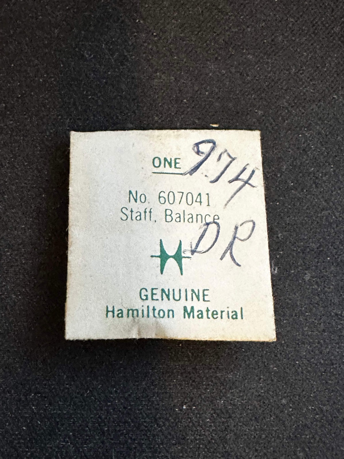 Hamilton Factory Balance Staff for 16s, DR, P 11, No 607041 – New
