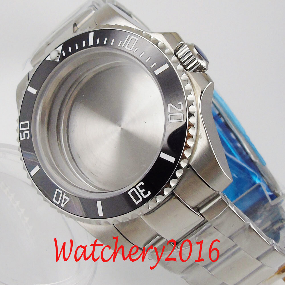 40mm Watch Case Fit Miyota 8215 NH35 ETA2824 PT5000 DG2813 3804 Sapphire Glass