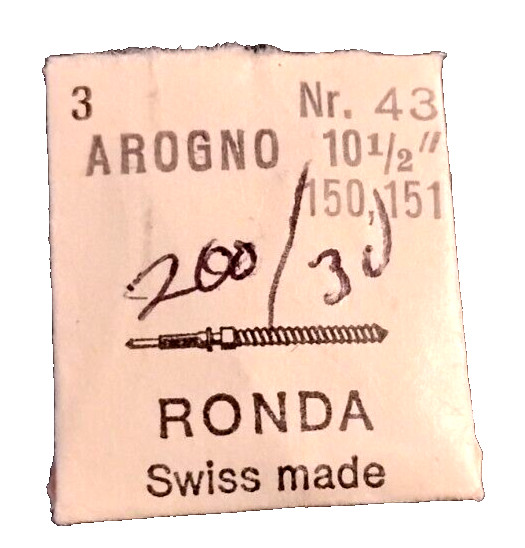 Arogno 150 151 Winding Stem watch part #43 #200/30 one stem