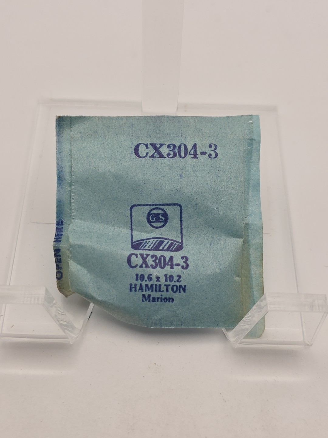 G-S Watch Crystal CX304-3 Hamilton Marion 10.6X10.2