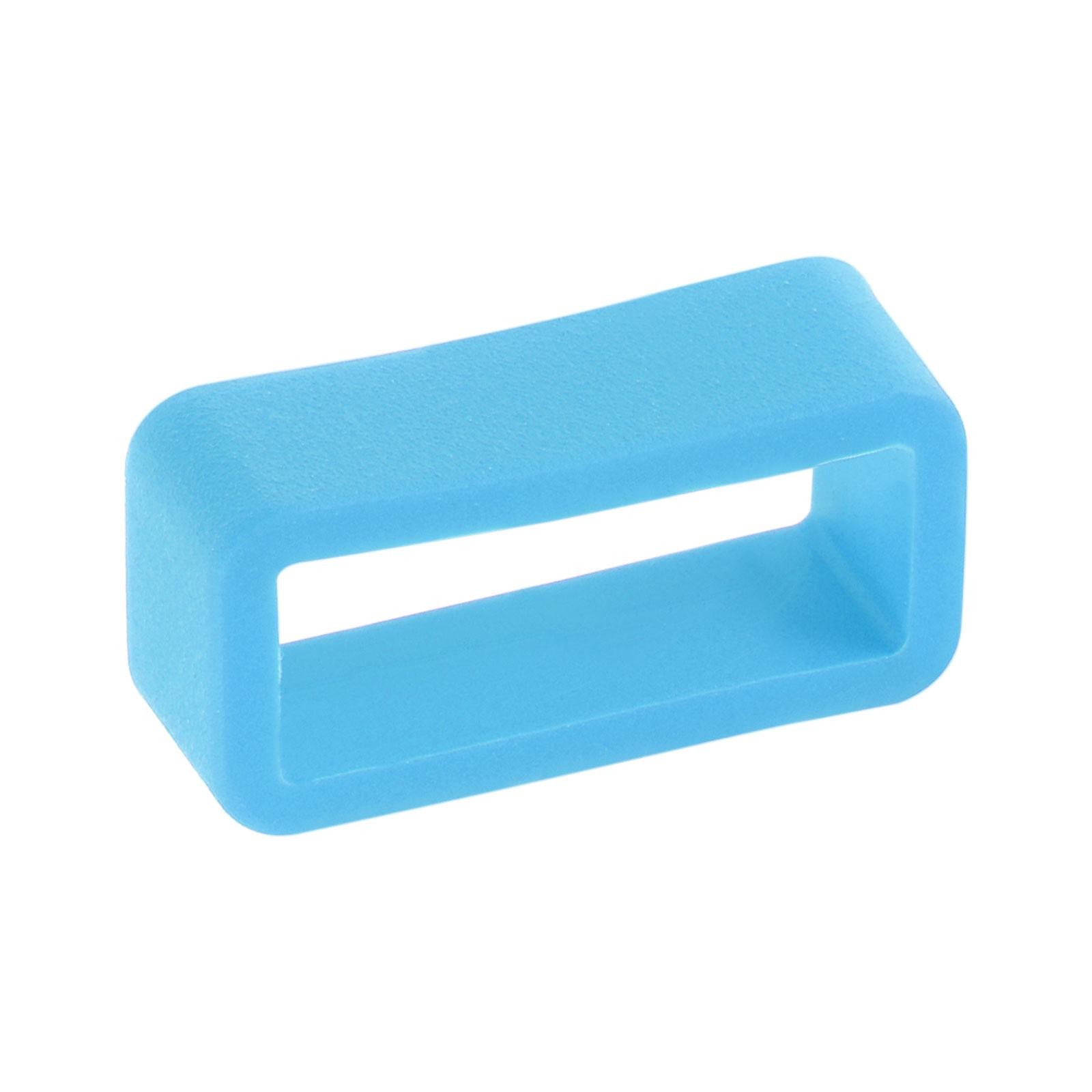 Watch Band Strap Loops Silicone for 16mm Width Watch Band, Lake Blue 4 Pcs