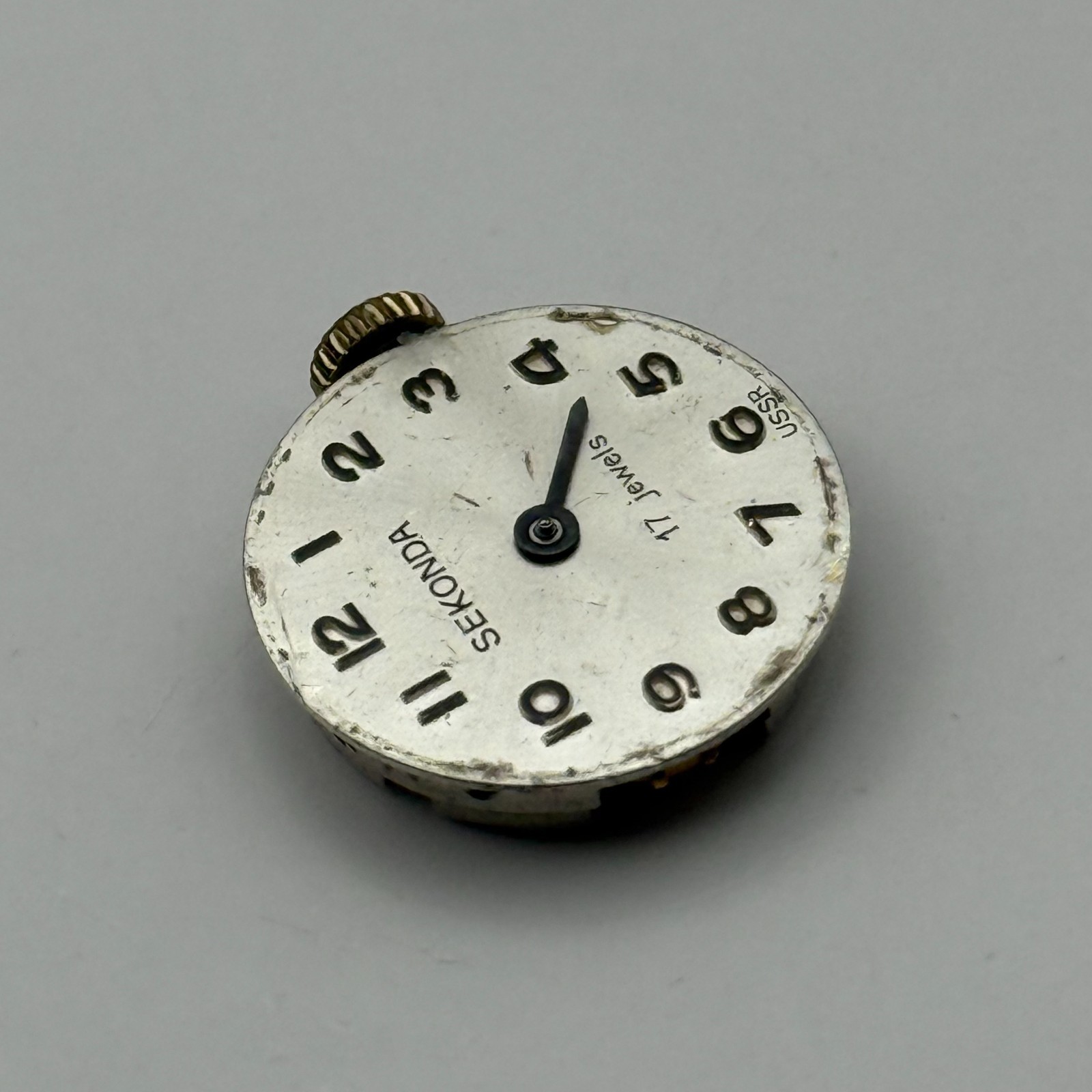 Chaika 1601A Watch Movement Running Sekonda Soviet 17J Manual Wind Parts 16.2mm