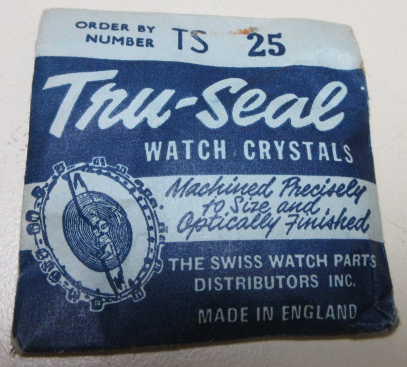 TRU SEAL ROUND WATCH CRYSTAL TS 25 WATCHMAKER REPLACEMENT PART #347