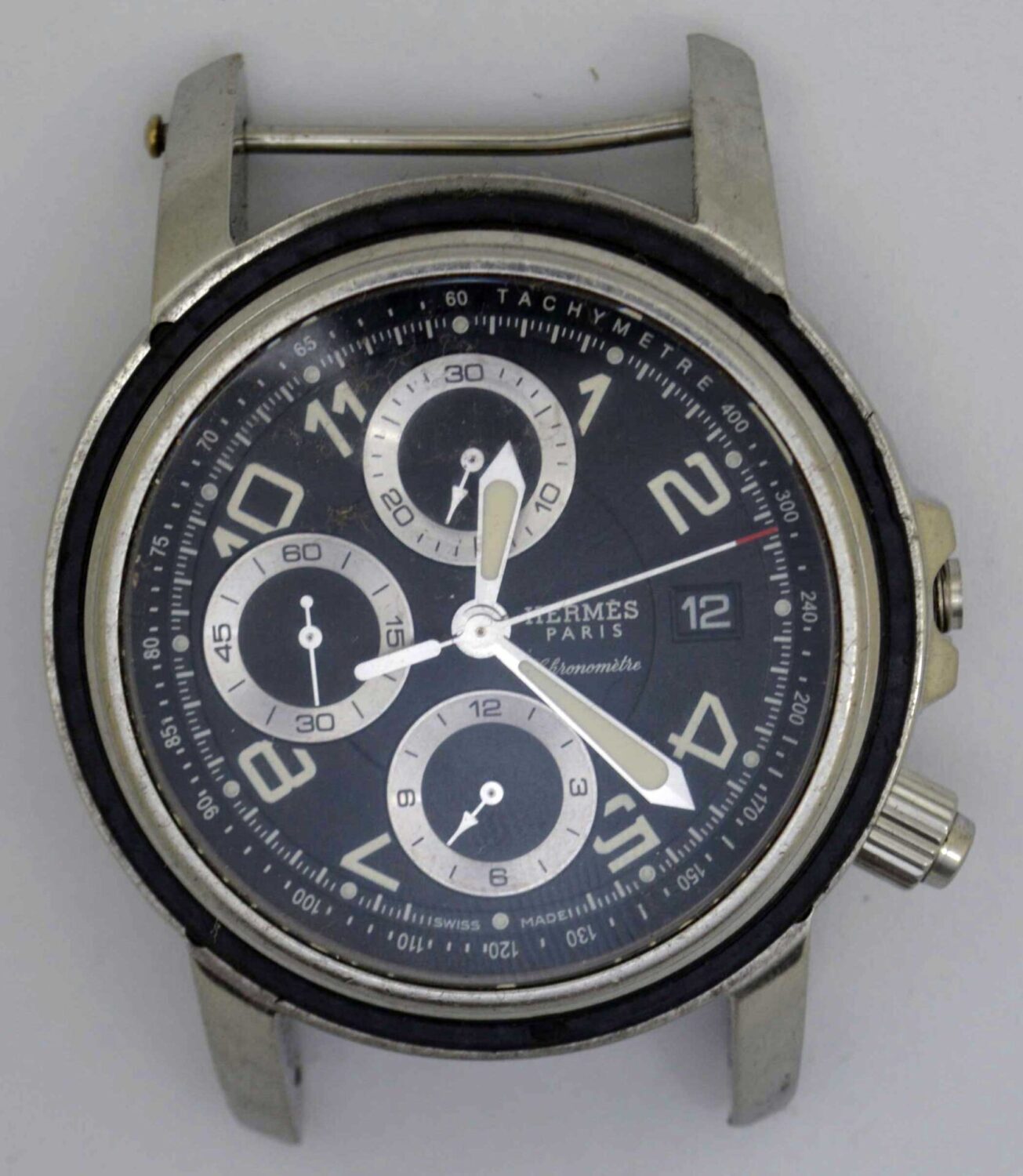 HERMES CLIPPER DIVER Steel Chronograph. Ref: CP2.910. Cal: 102527. For Repairs