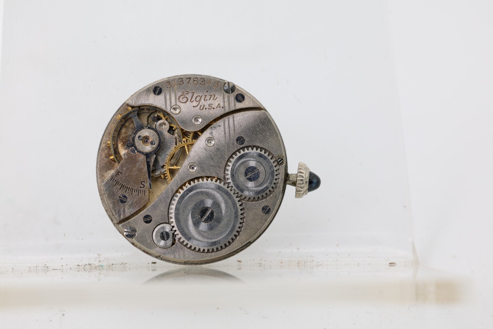 ELGIN CAL. 430, 6/0s 7j, 31378345 WRIST WATCH MOVEMENT FOR REPAIR (GT)