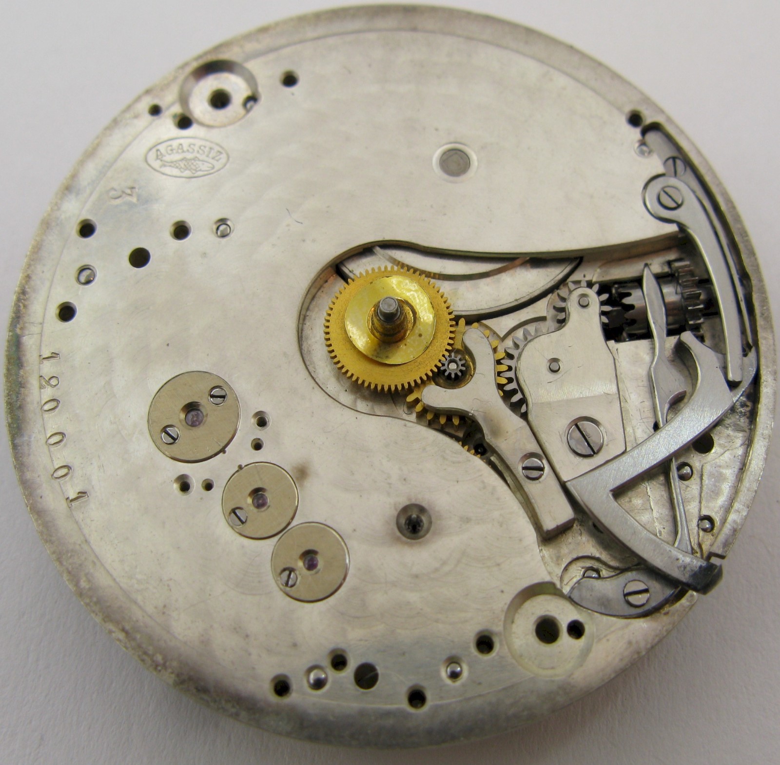 Quality Agassiz Pocket Watch Movement for parts .. HC 43.1 mm Ryland & Rankin VA