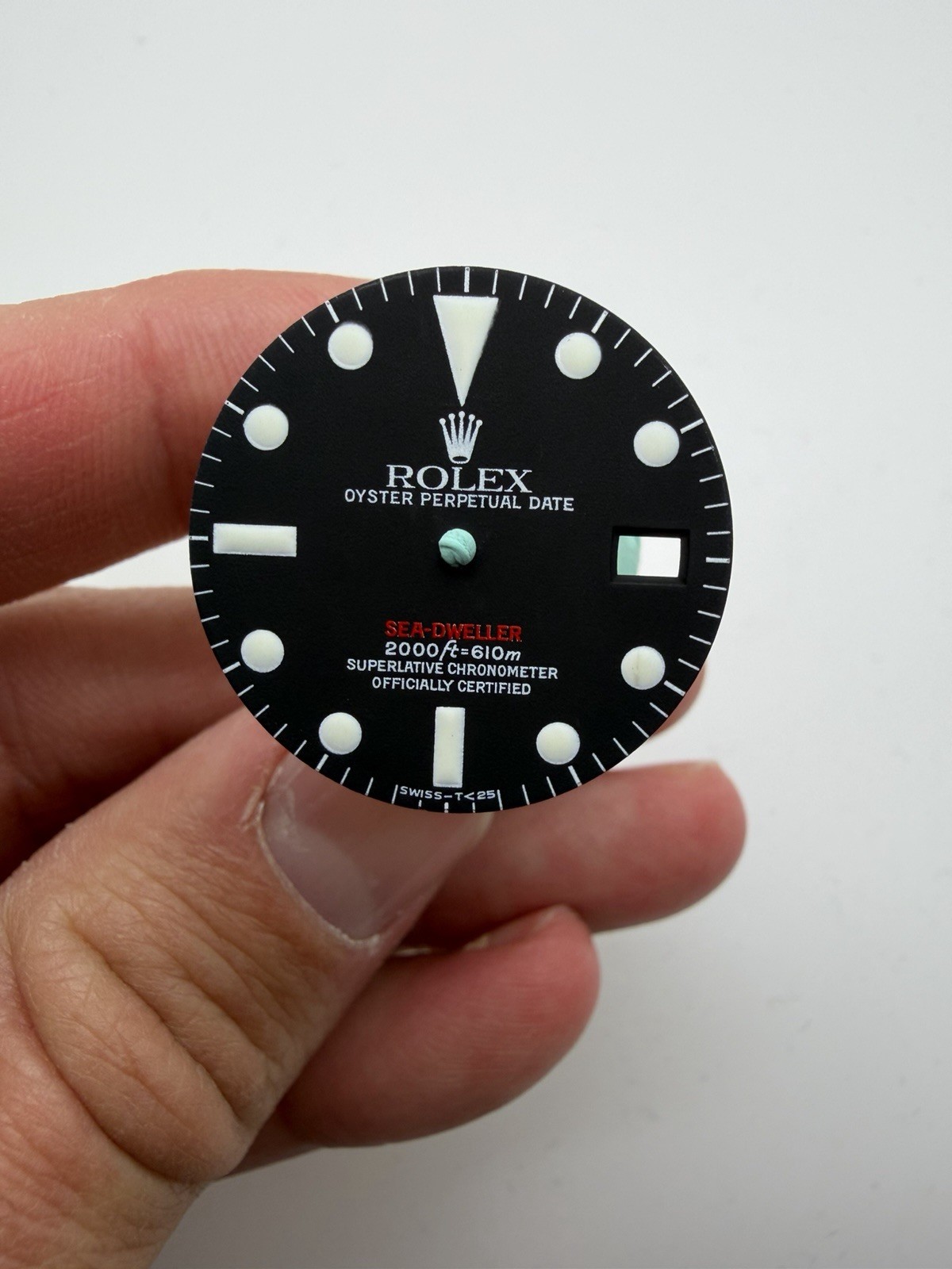 FACTORY Rolex RED 1665 SeaDweller Luminova Matte Dial Marked Tritium Dial RARE