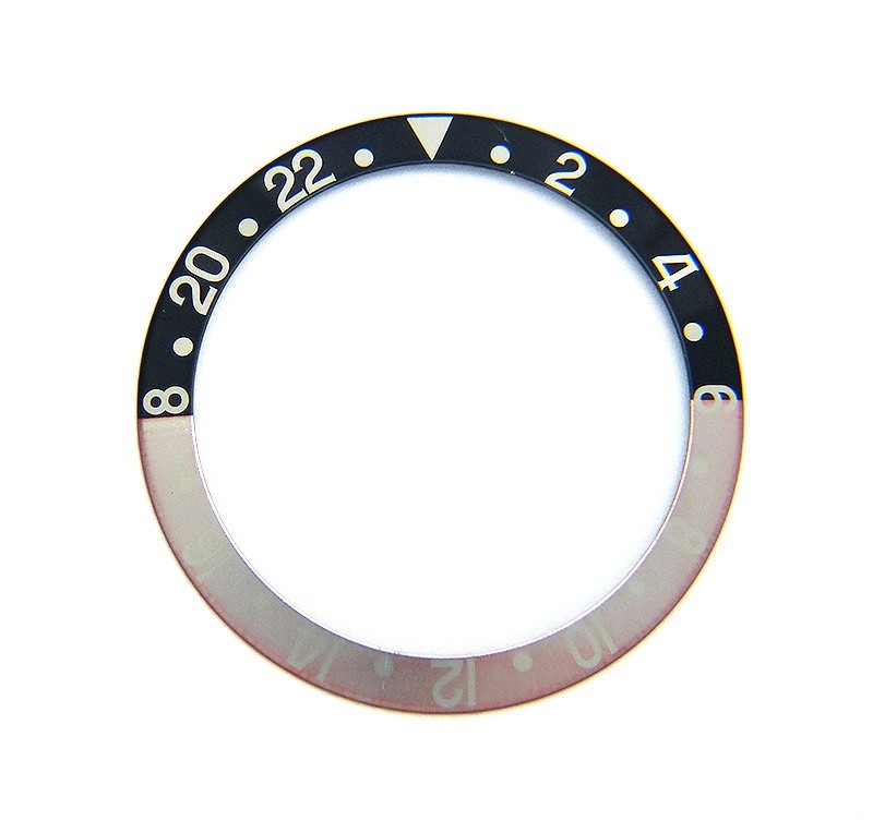 Vintage Genuine Rolex GMT-Master II 16710 Faded Pink Black Coke Bezel Insert
