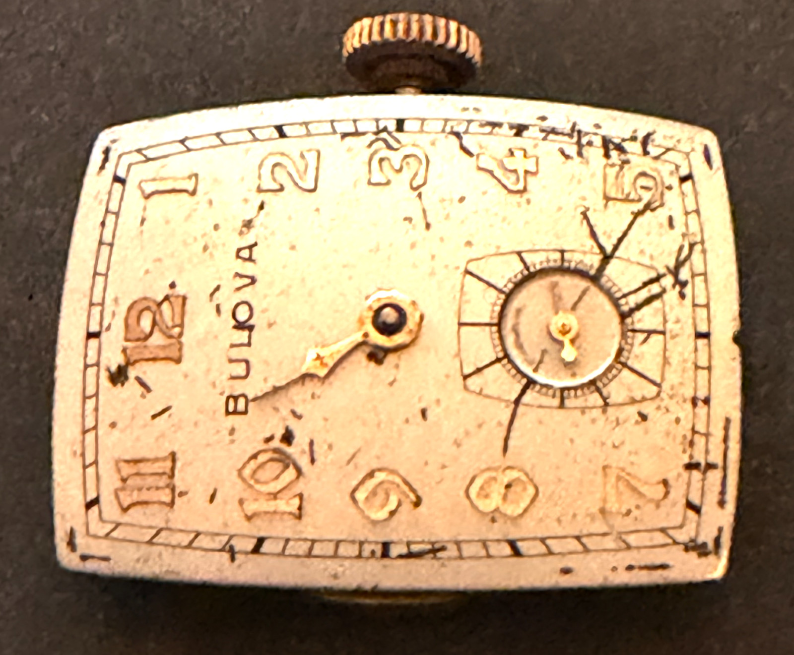 Vintage Bulova Cal 8AE Men’s Watch Movement Running Ticks Balance 8 AE 17j USA