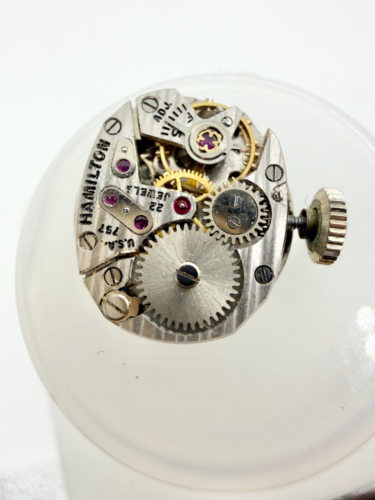 Vintage Lady Hamilton 22j Manual Wind Watch Movment RUNNING Cal.757