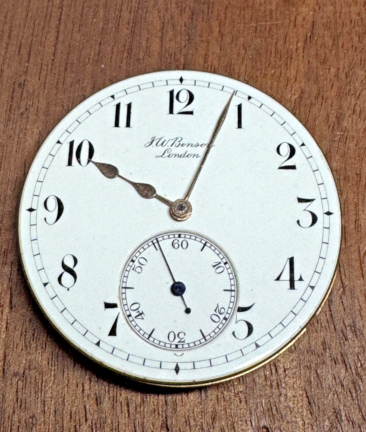 Vintage J.W. Benson London THE FIELD E2018 pocketwatch movement