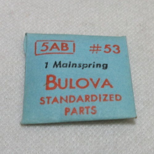 BULOVA WATCH MAINSPRING 5AB #53 WATCHMAKER REPLACEMENT PART #355