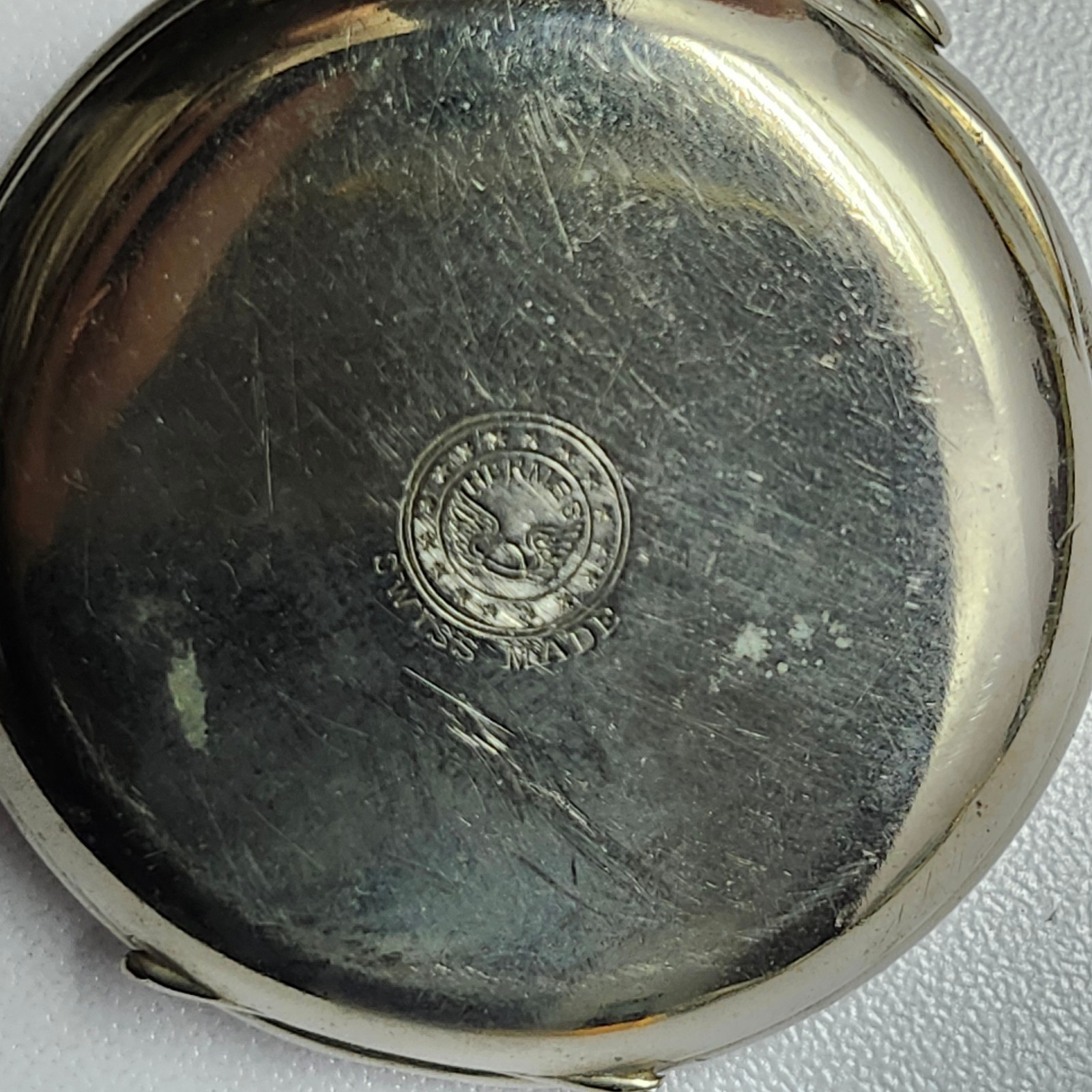 Swiss Hermes Pin-Set Cylinder Pocket Watch Movement & Case Parts Repair