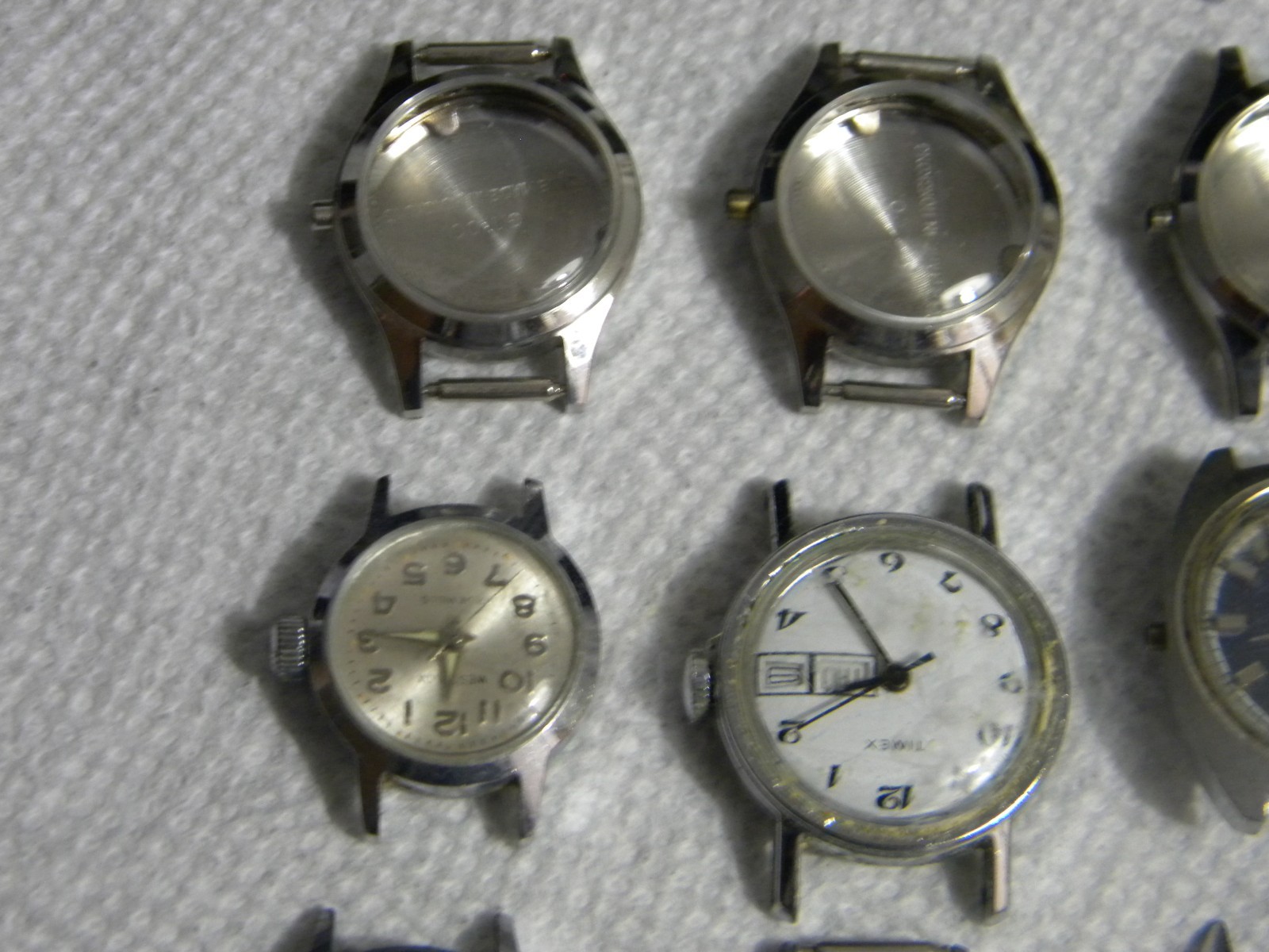 Lot of Ladies Mostly Stainless Steel Wrist Watch Cases Watches and Partial Cases