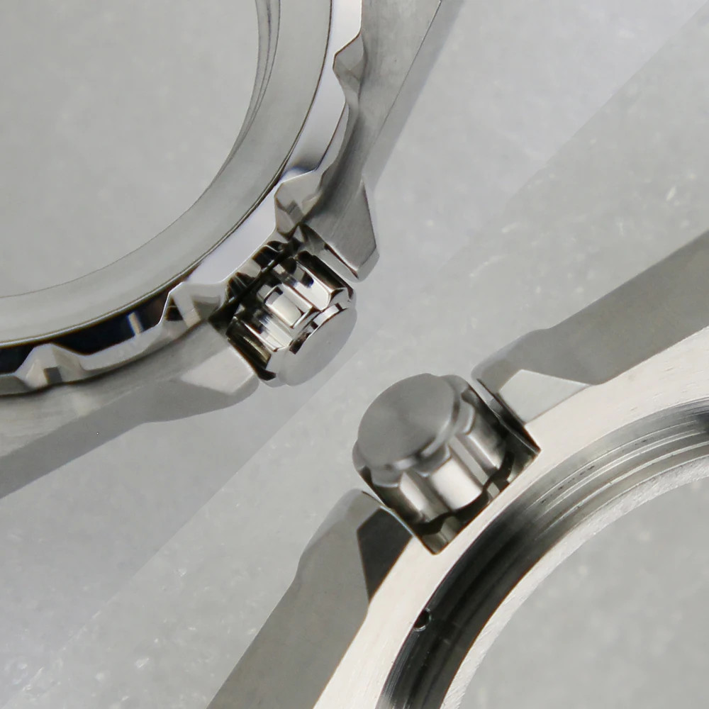 7.2mm Watch Crown Fluted 316L Stainless Steel For NH34 NH35 NH36 SKX007