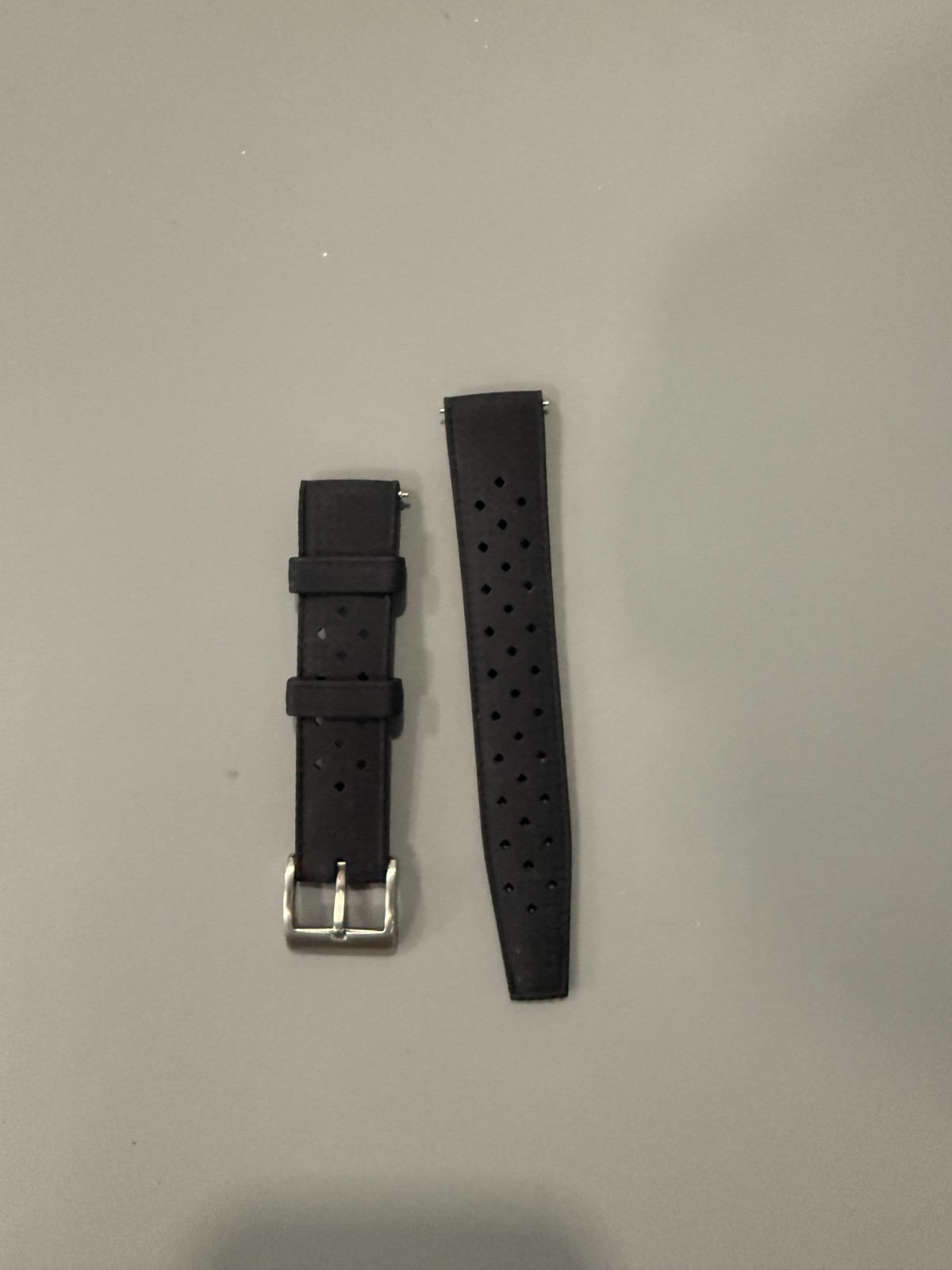 Tropical FKM Rubber Watch Strap with Quick Release 20 mm in Navy Blue