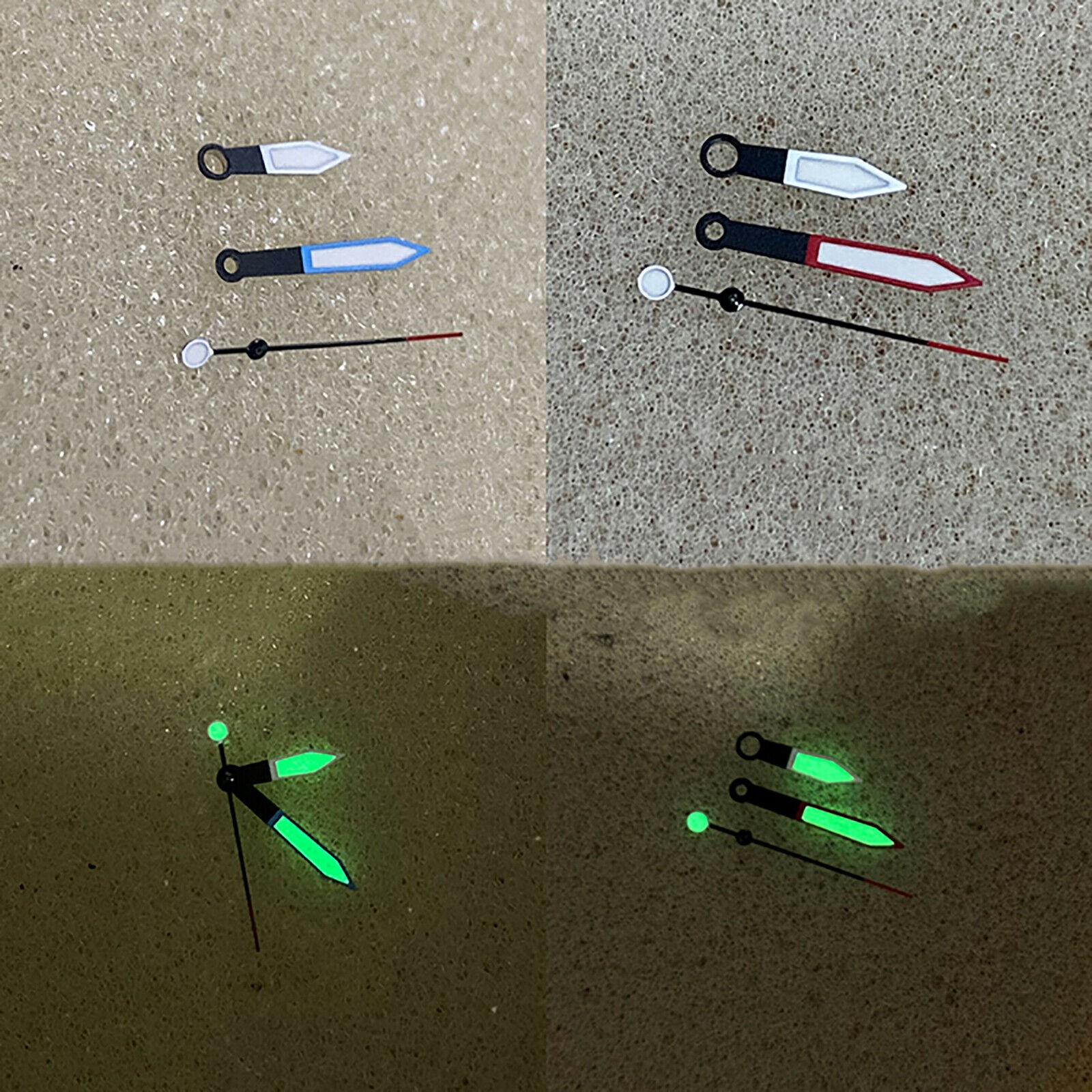 Watch Hands Three Pointers Green Luminous Needles For NH35 NH36 Watch Movement