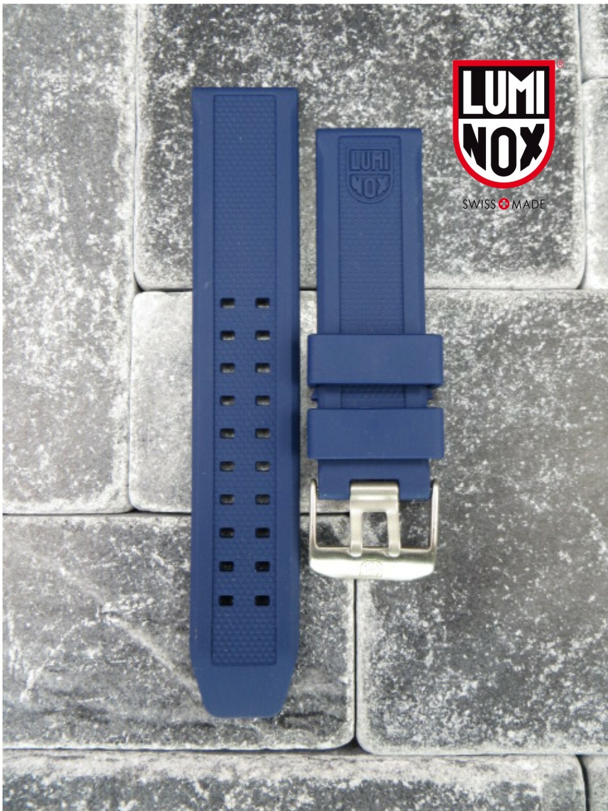 New LUMINOX 23mm Rubber Strap EVO Diver Watch Band 3050 3950 Colormark Blue x1 R