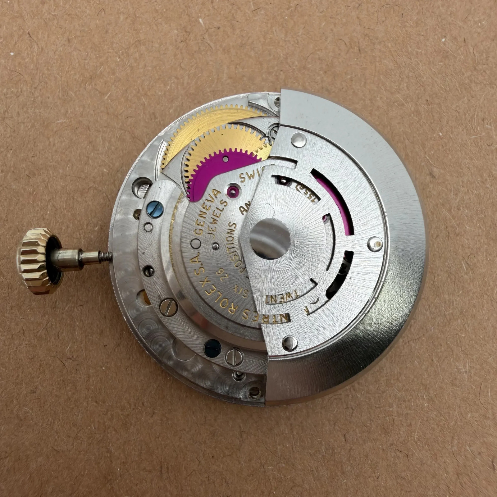 Rolex Day Date caliber 1556 Movement Authentic Custom Dial