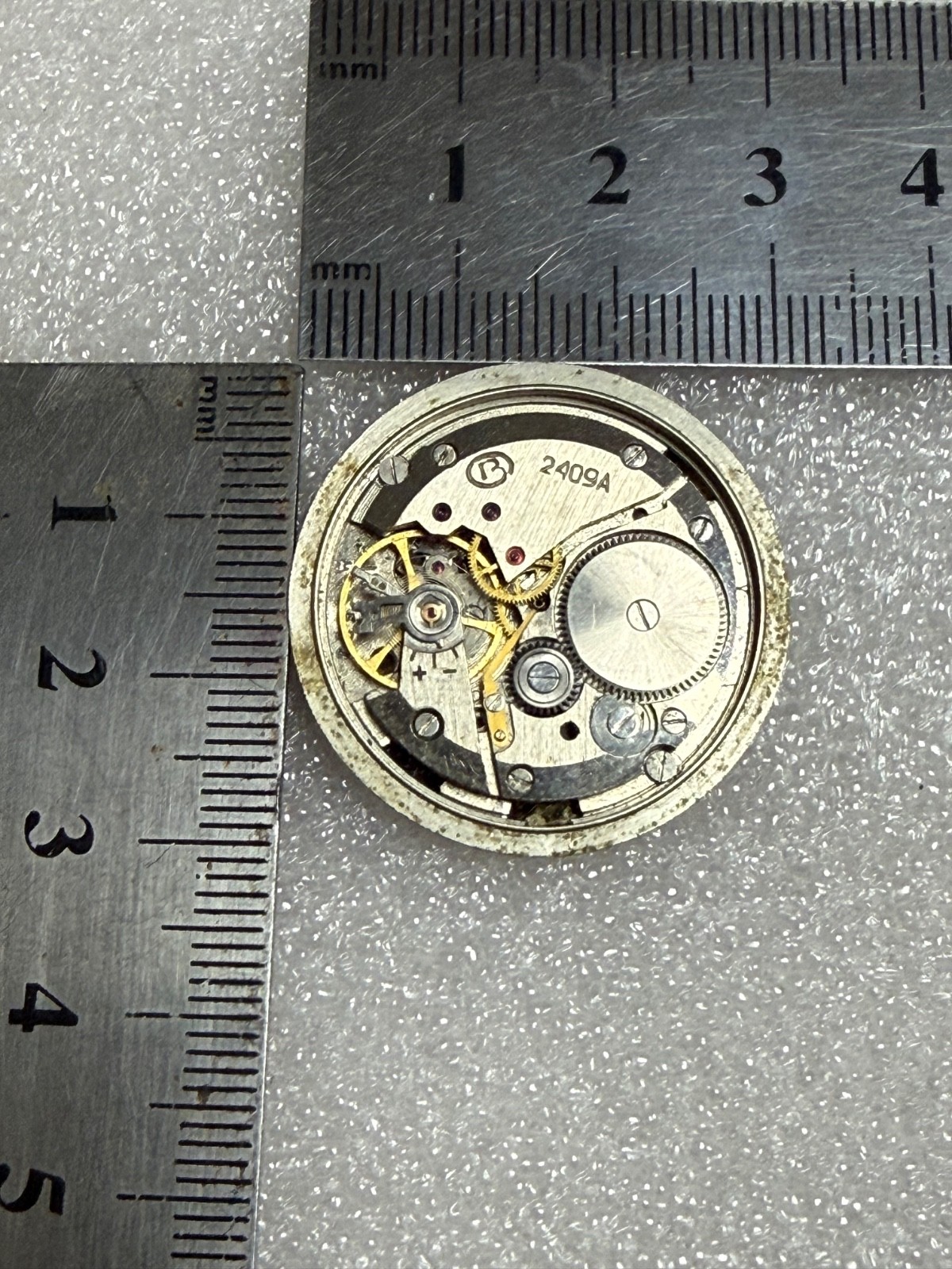 Watch Movement USSR Vostok 2409A + Dial (Modified, Seiko Logo) Parts